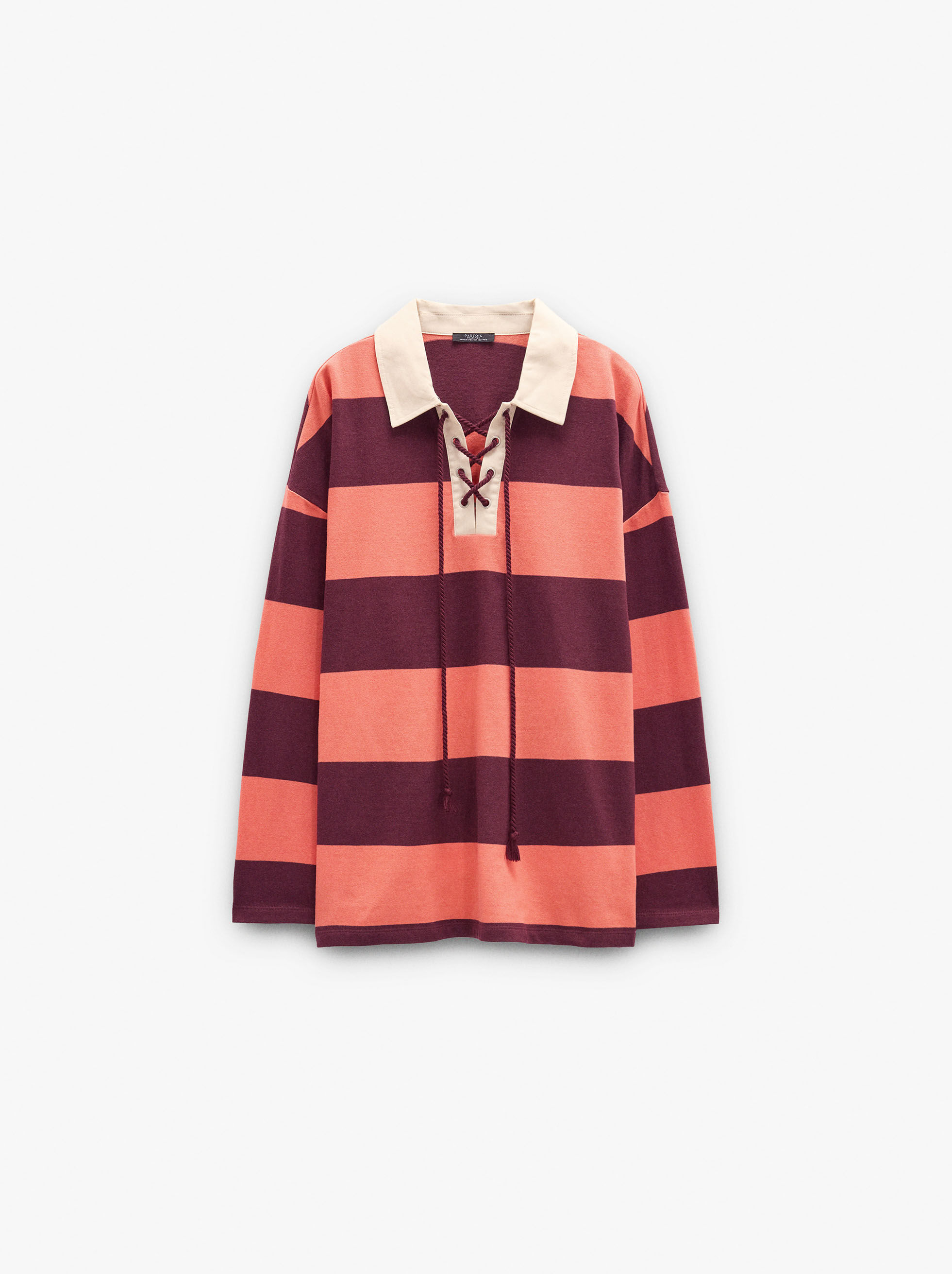 Sweatshirt às riscas 100% algodão