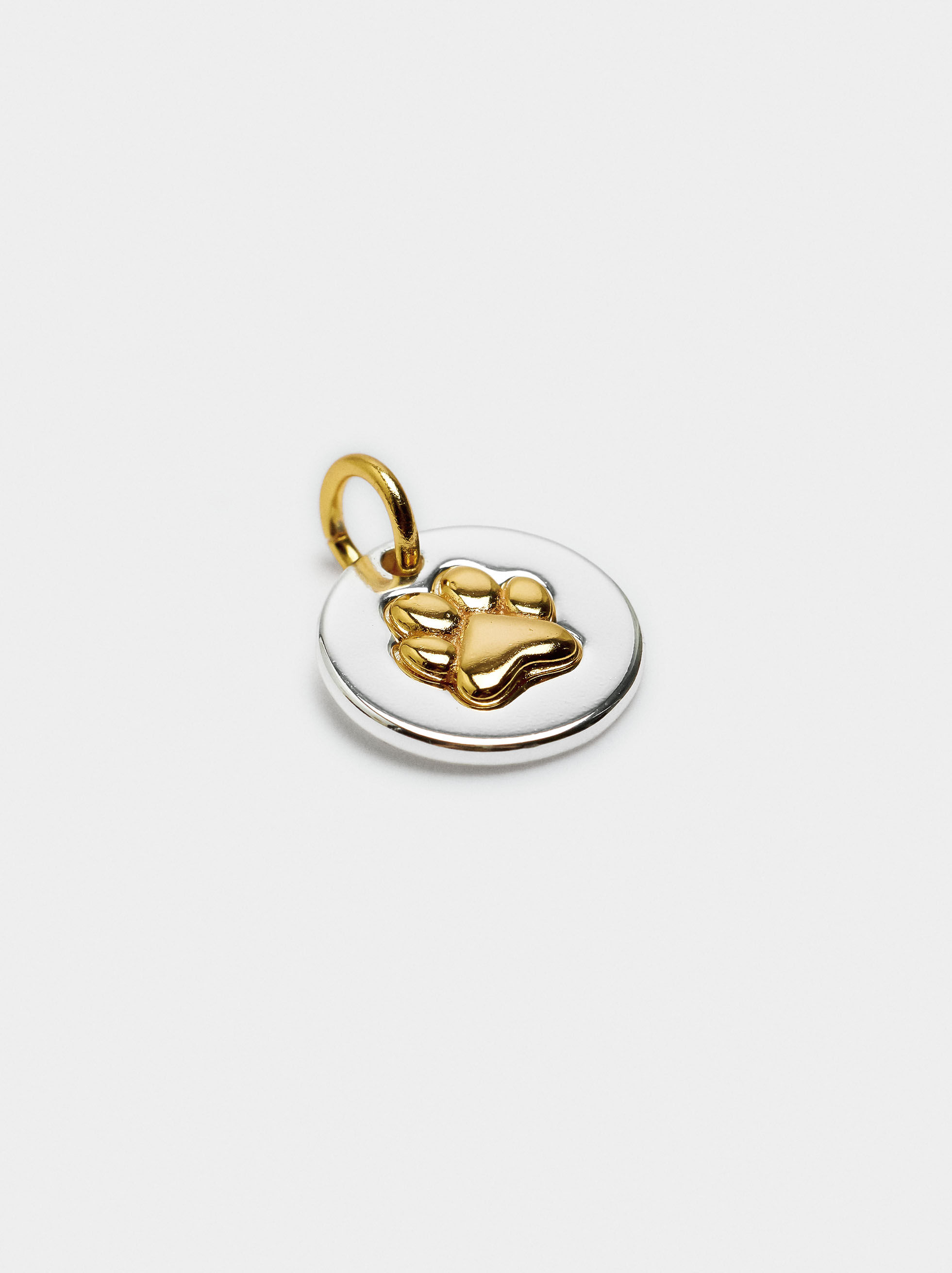 Charm bicolor pata animal – prata de lei 925 Charm bicolor pata animal - prata de lei 925