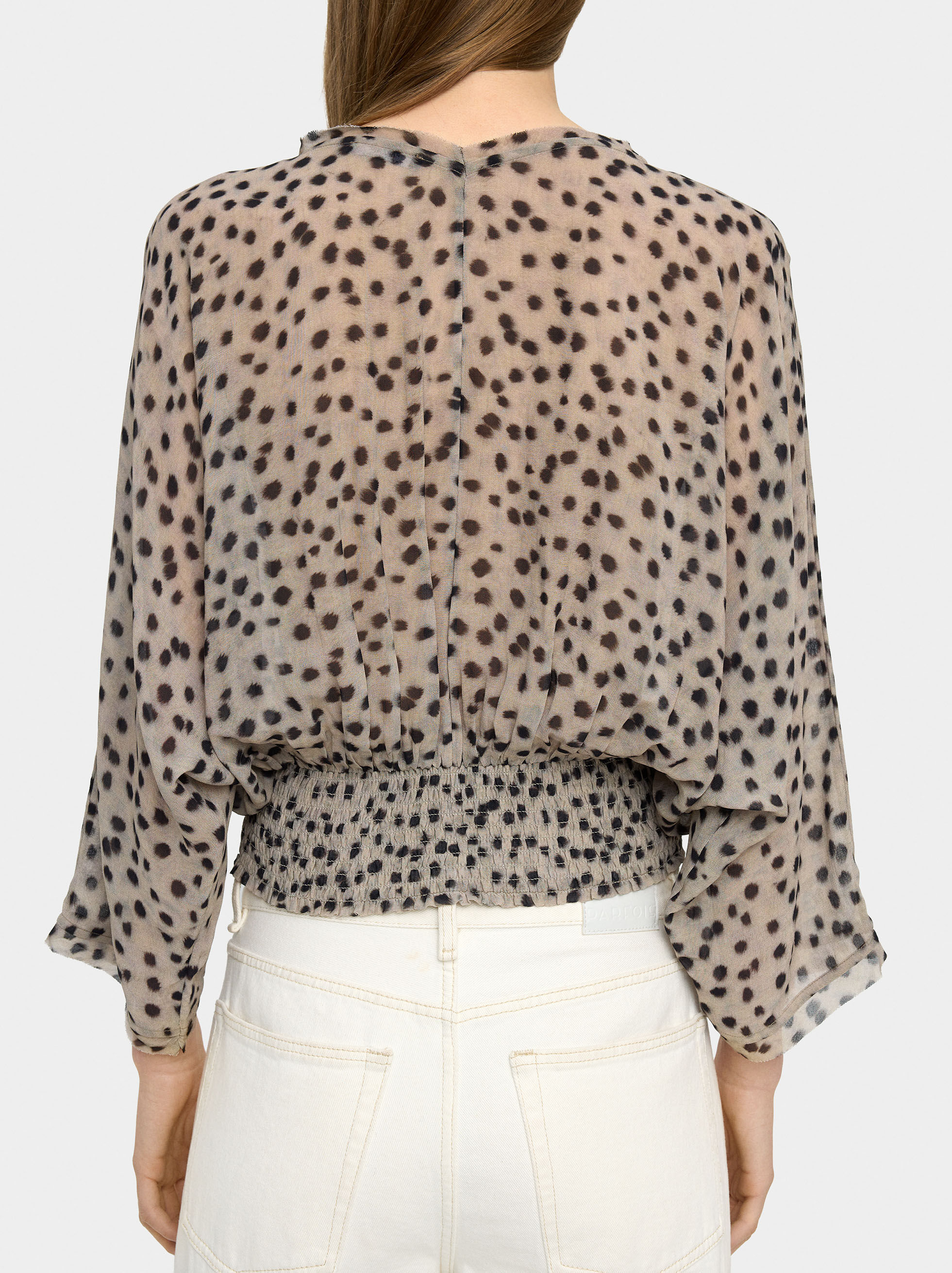 Blusa fluida com elásticos