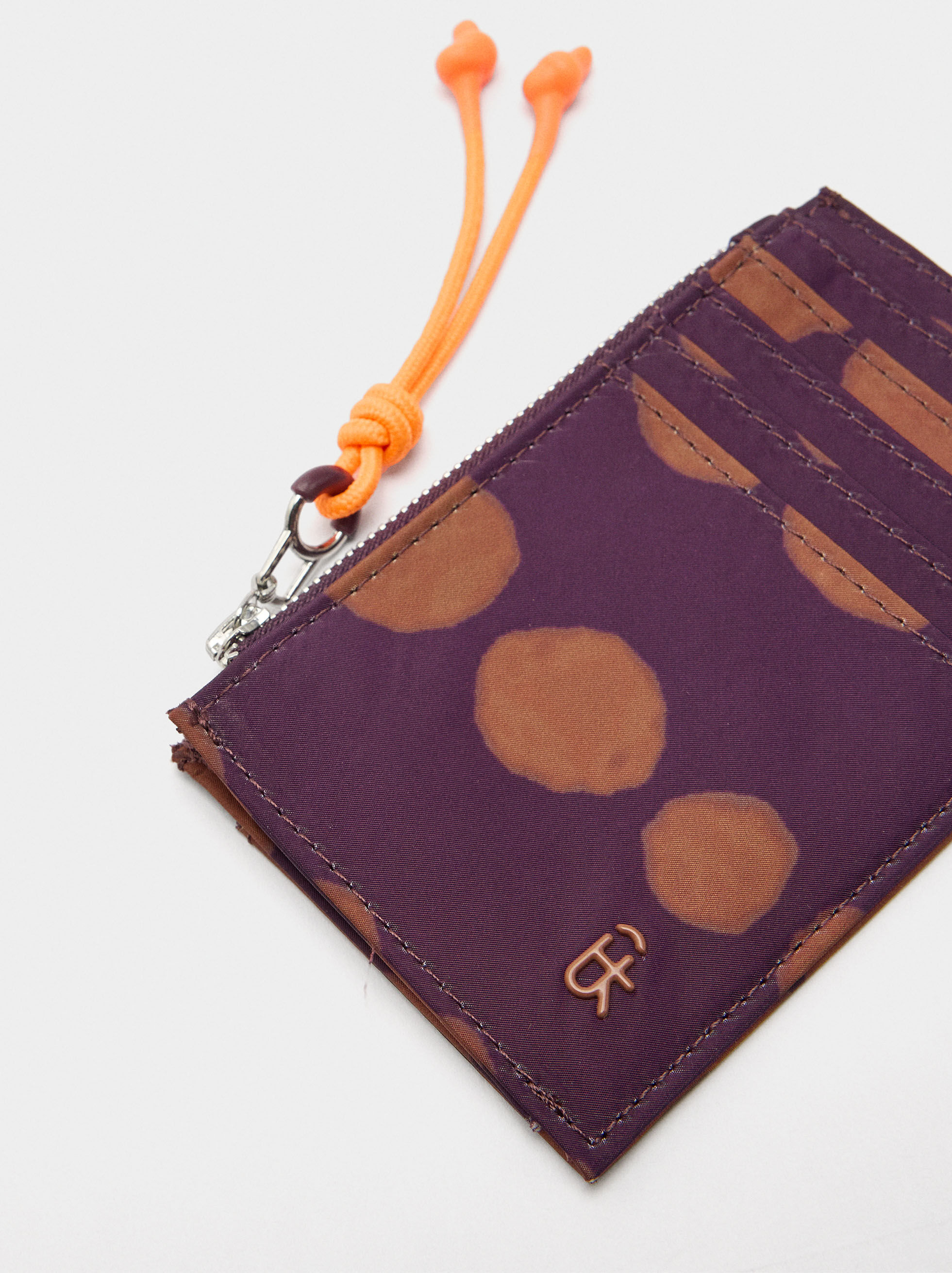 Porta-cartões básico estampado de nylon