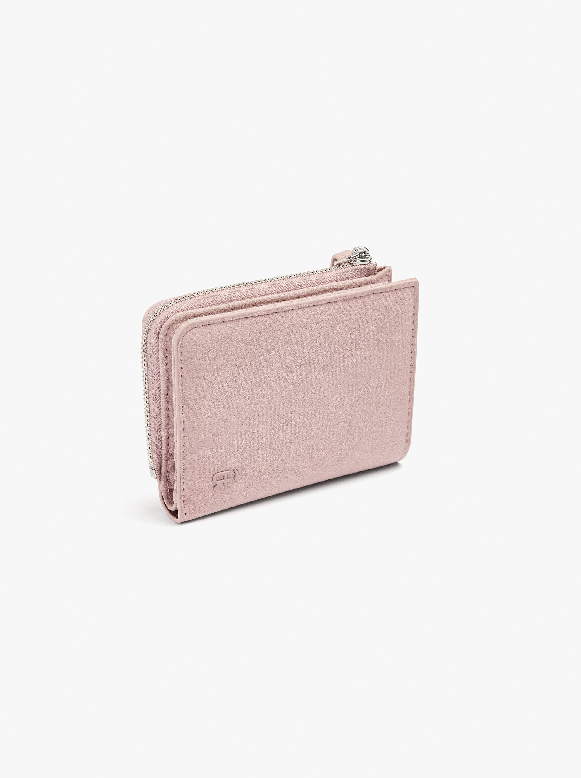 Porta-moedas com tachas detalhe coração