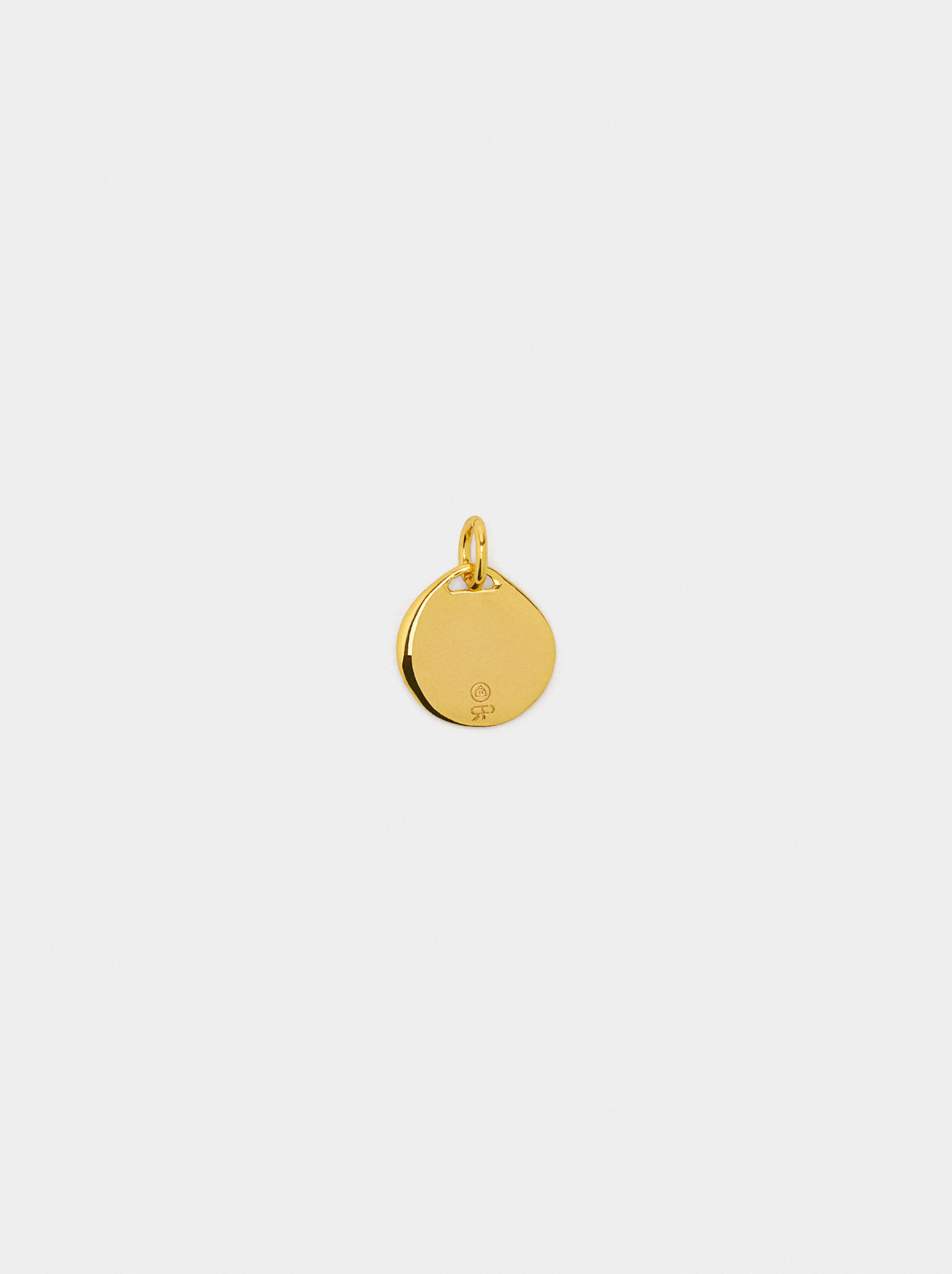 Charm bicolor trevo - prata de lei 925