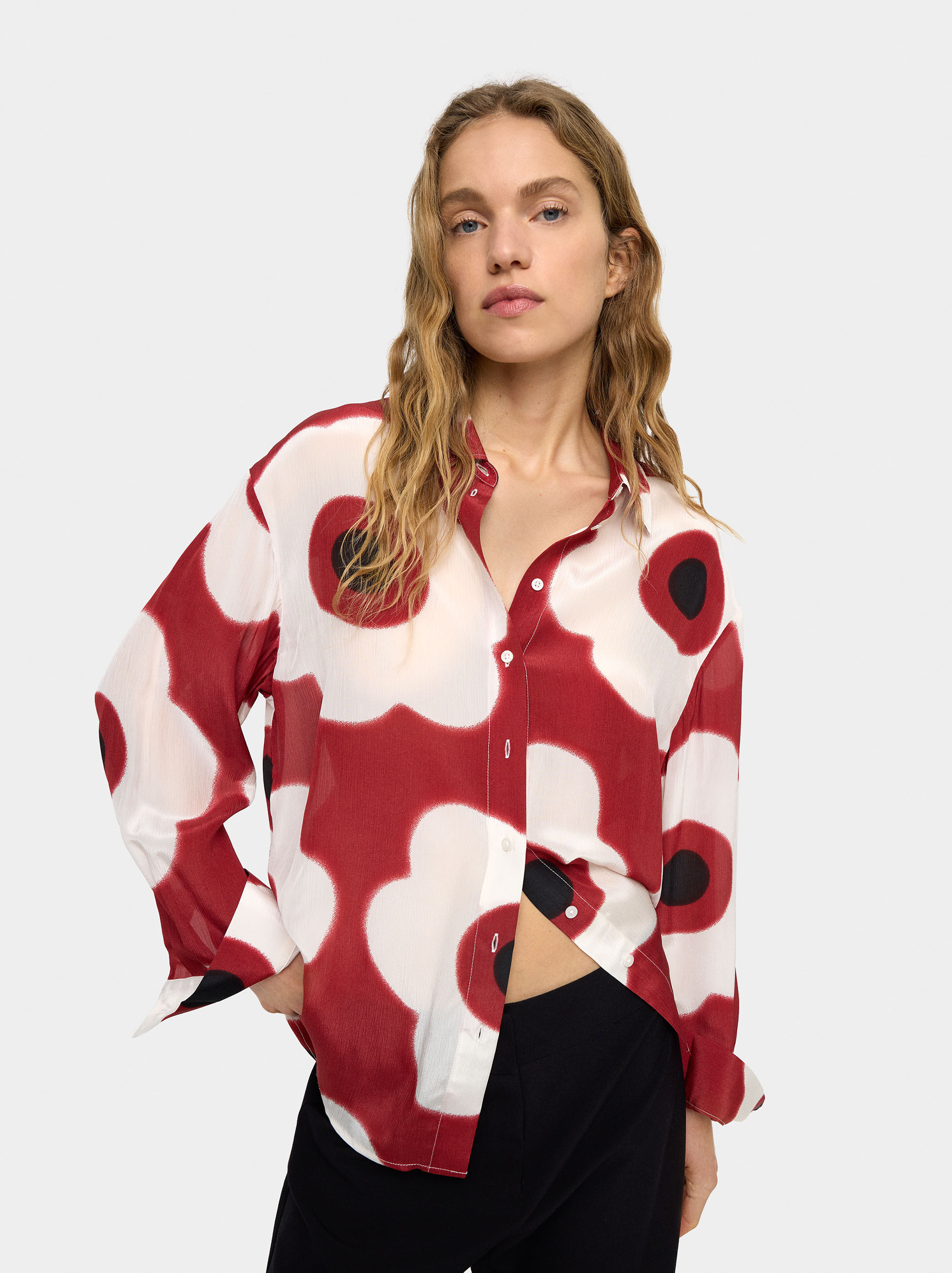 Camisa fluida estampada