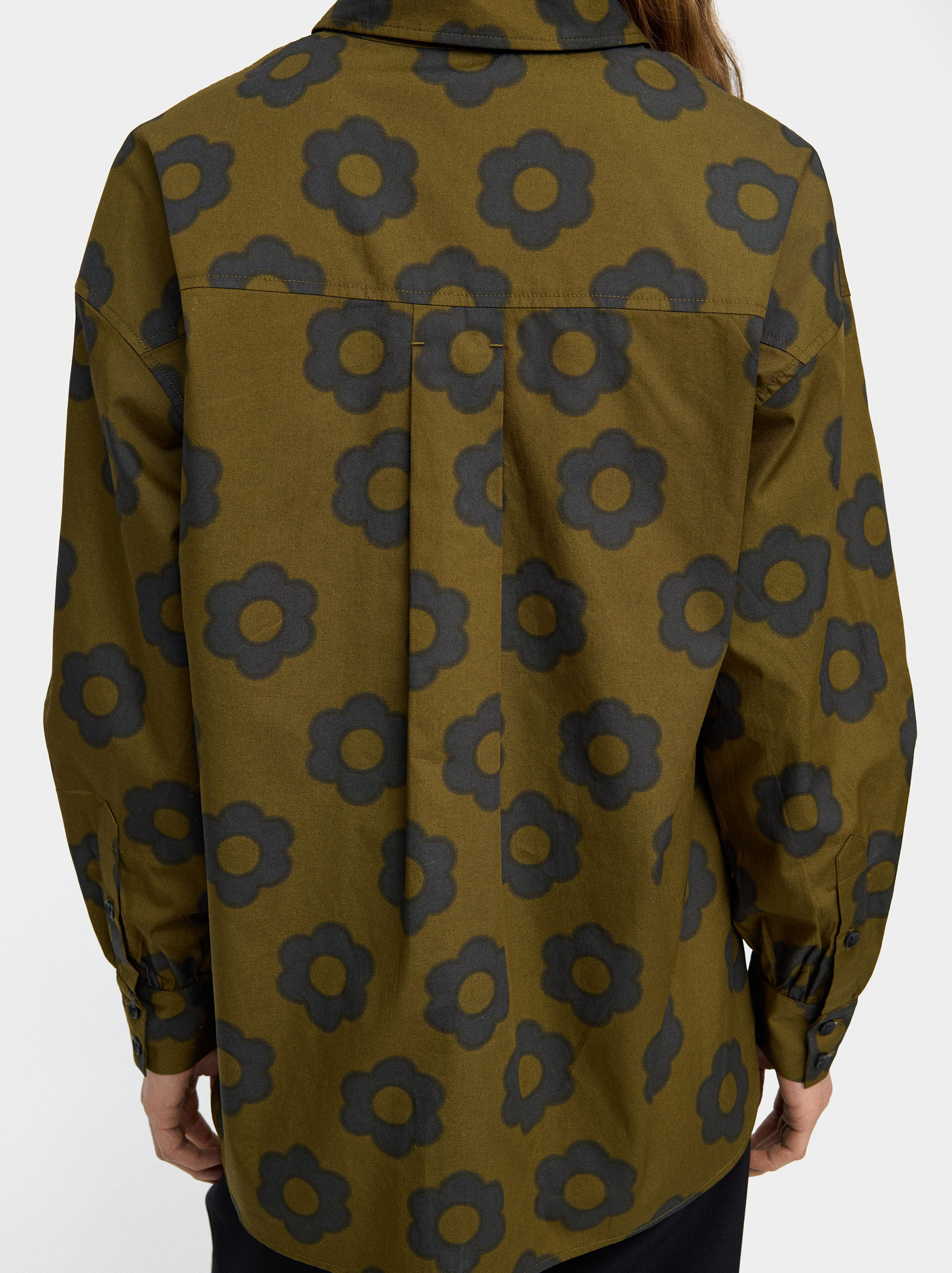 Camisa estampado floral 100% algodão