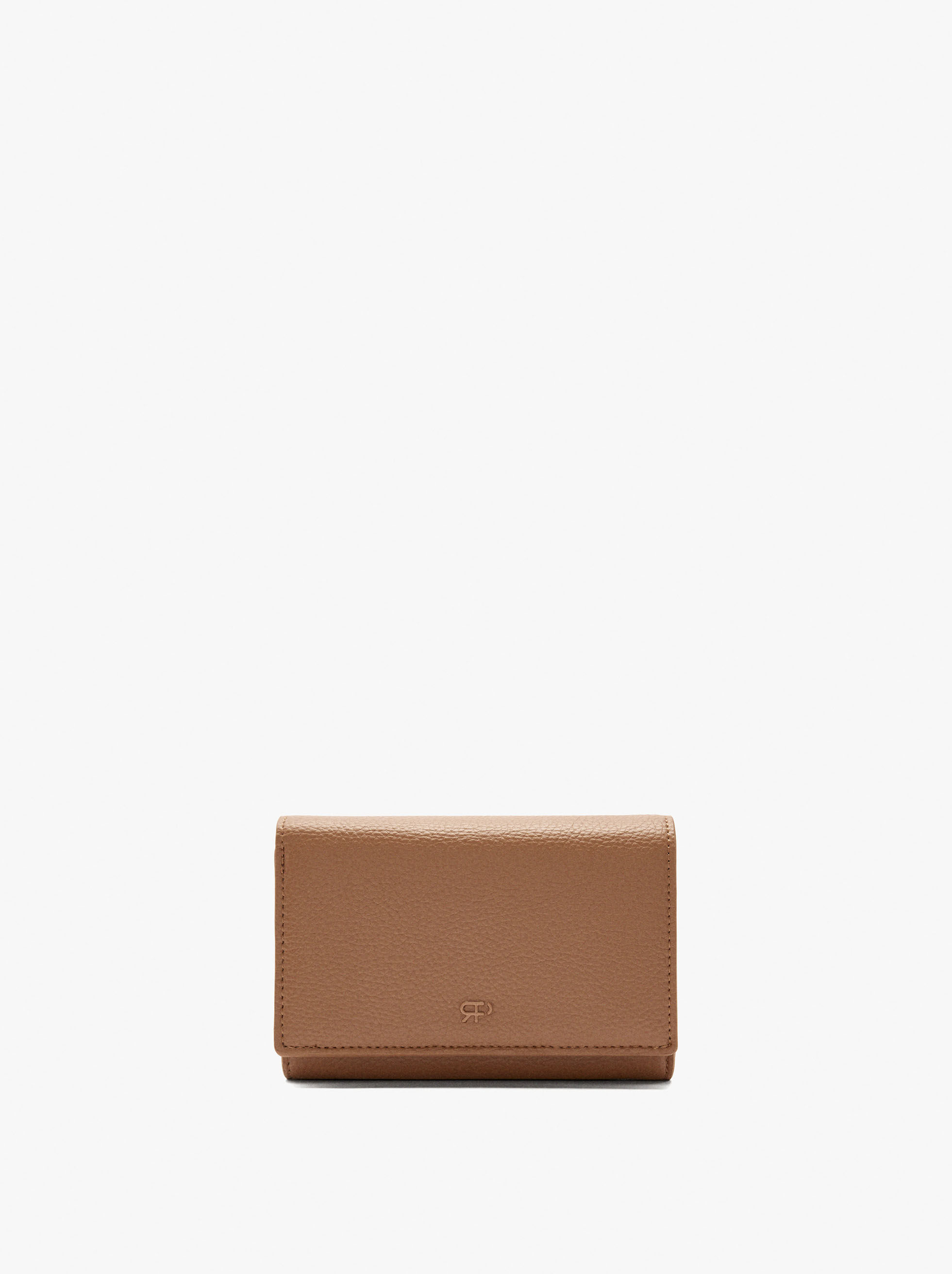 Porta-moedas com textura e aba