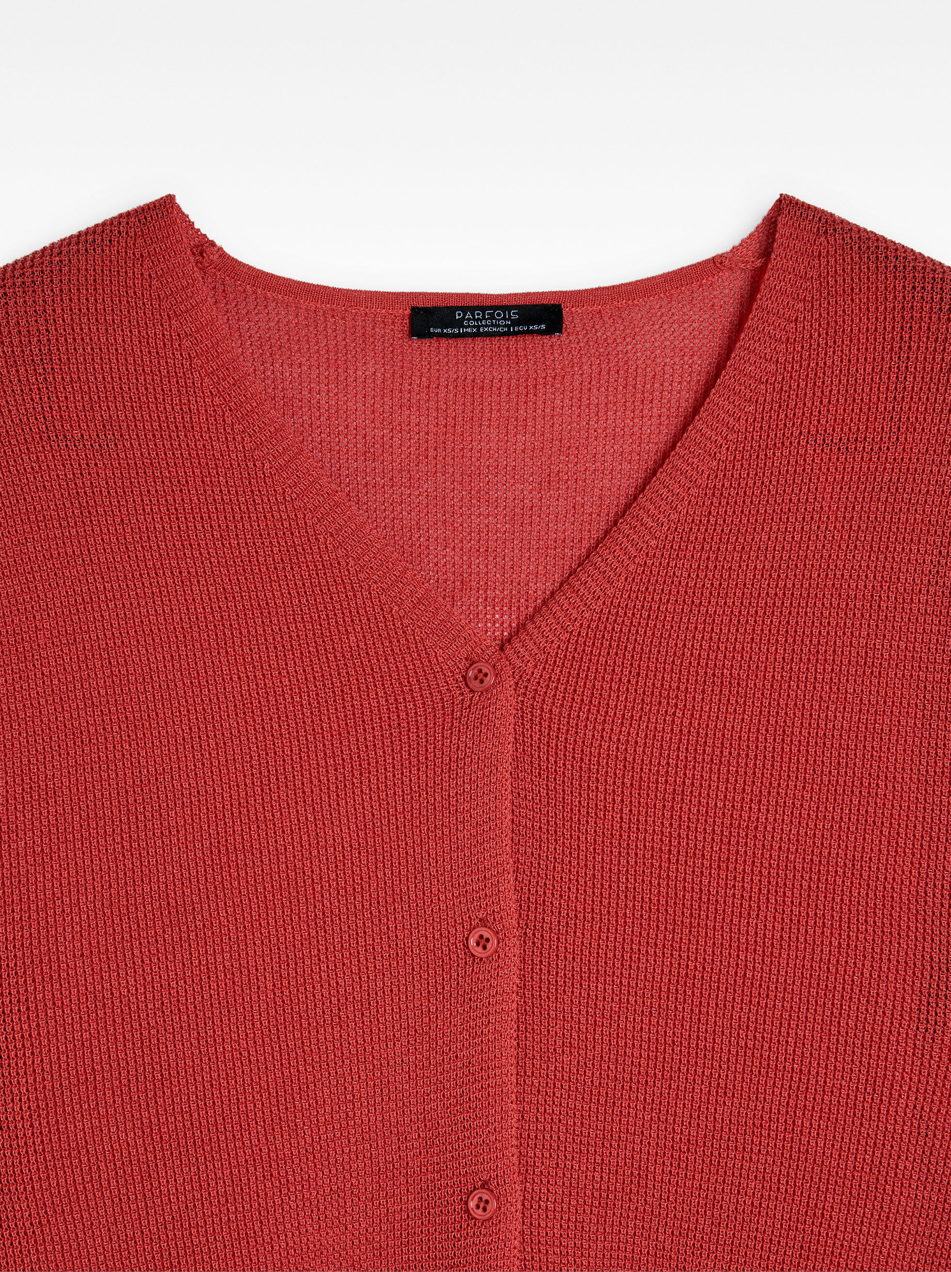 Cardigan de malha manga curta