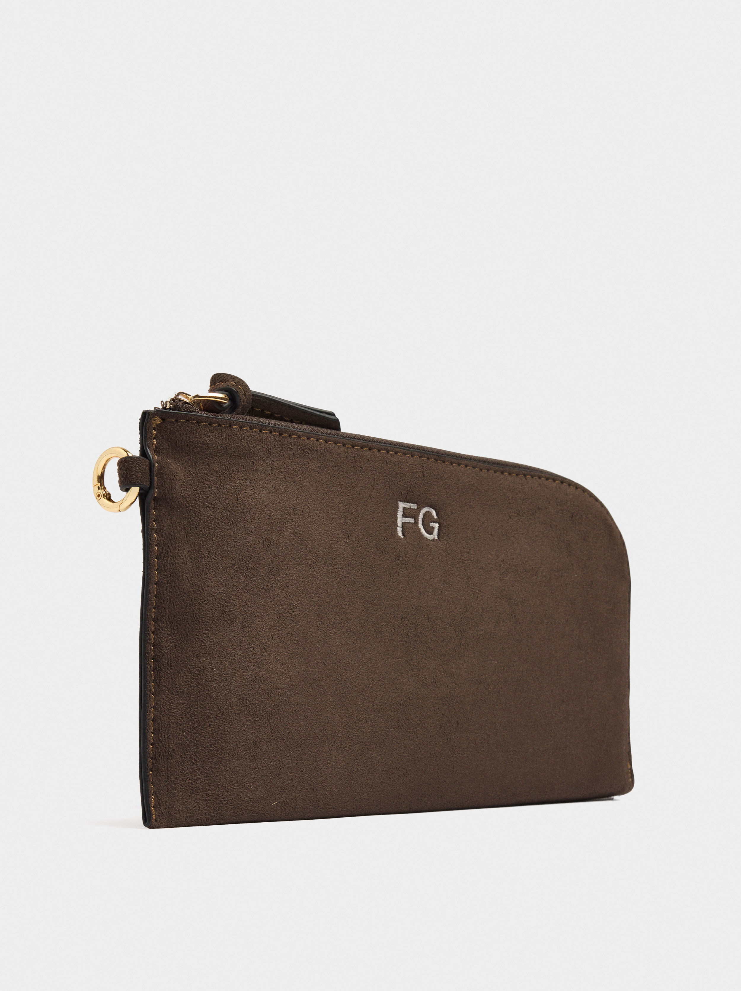 Mala shopper efeito pele com bolsa