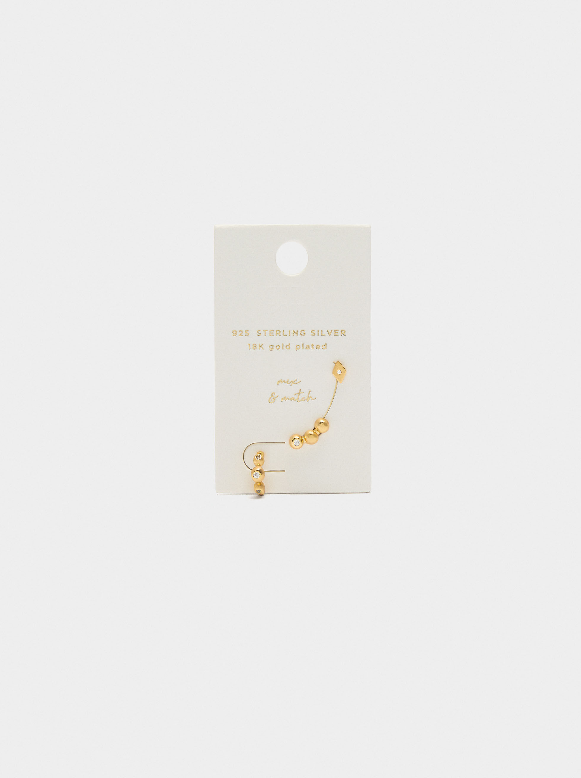 Set de brincos com zircónias - prata de lei 925