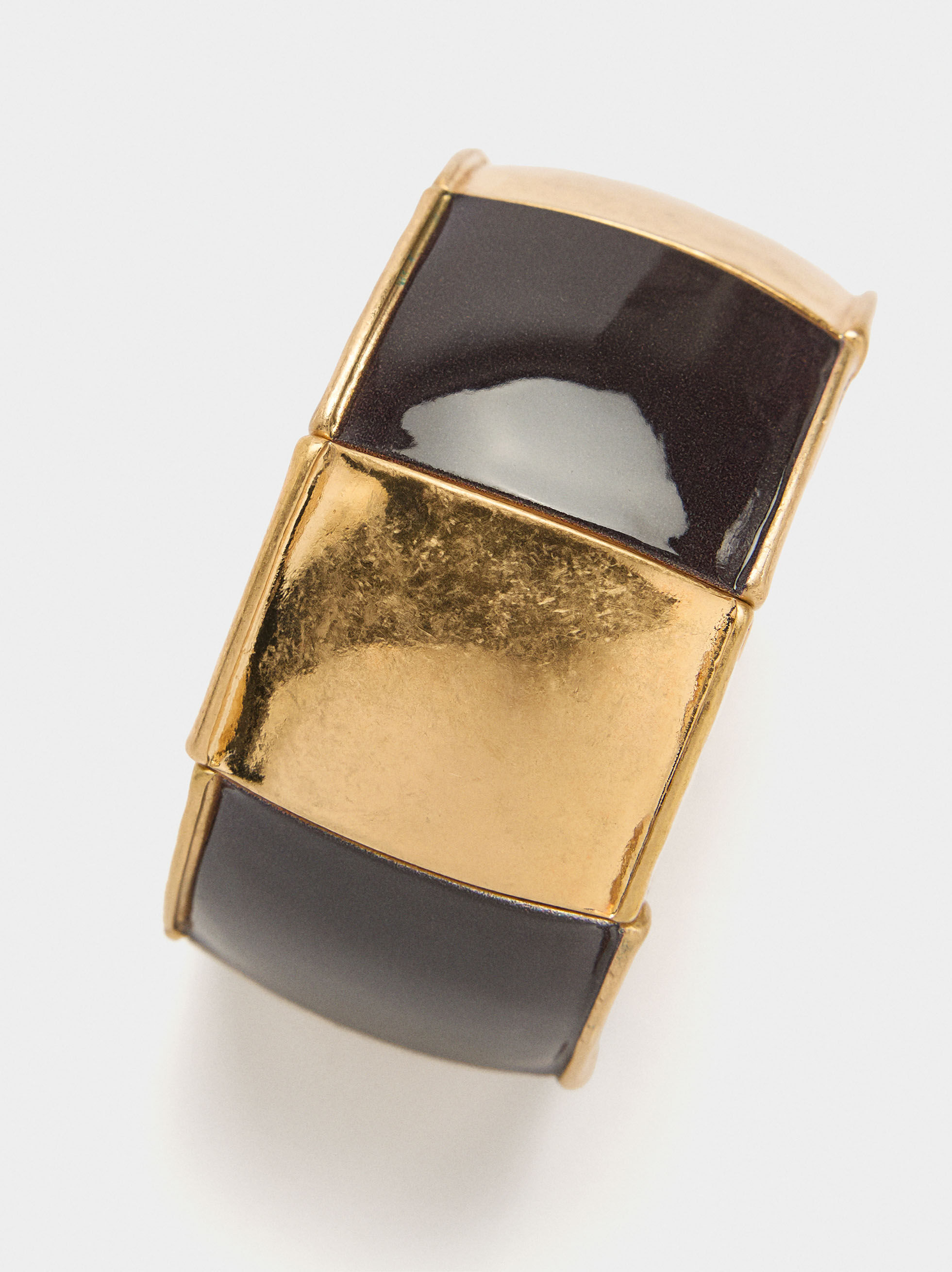 Pulseira elástica retângulos com esmalte