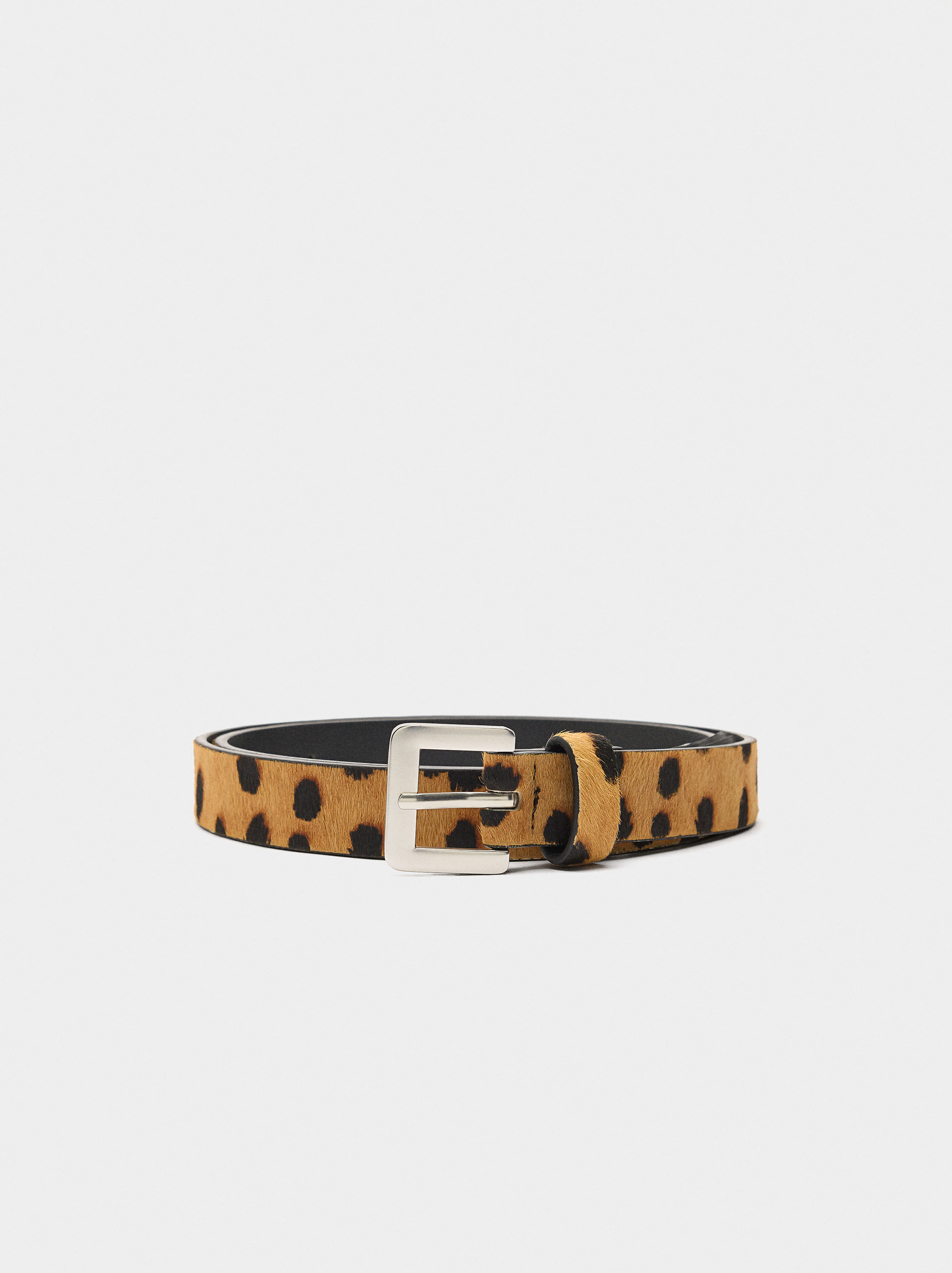 Cinto de pele estampado animal