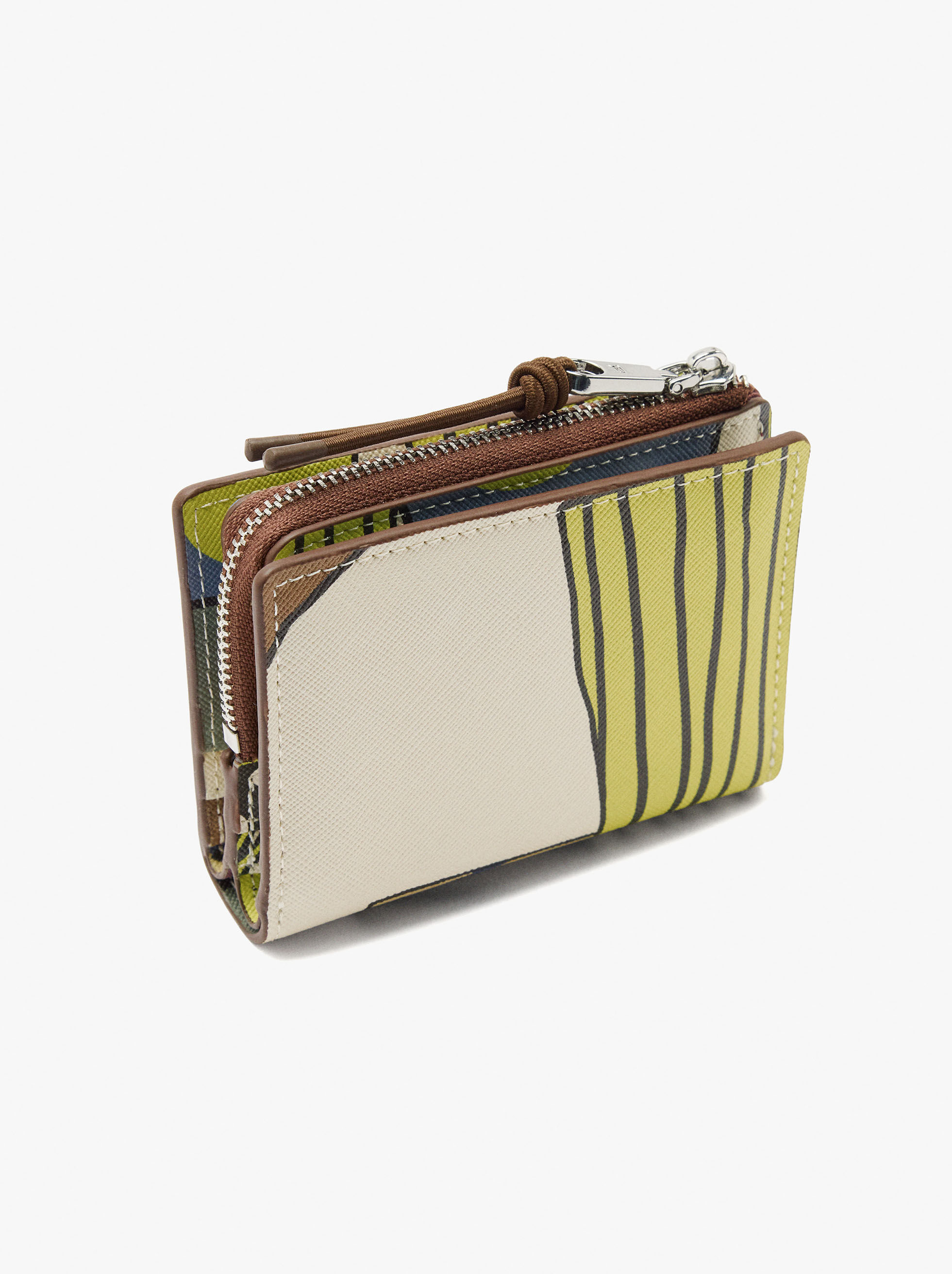 Porta-moedas estampado com textura