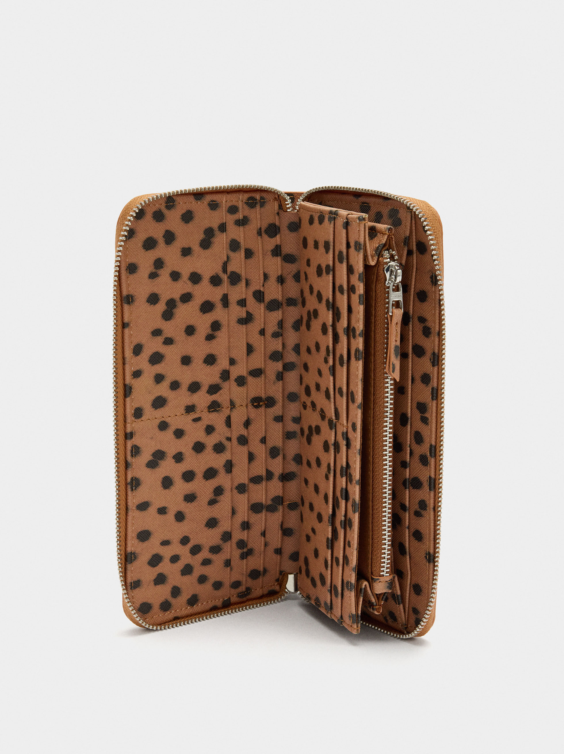 Porta-moedas estampado animal L
