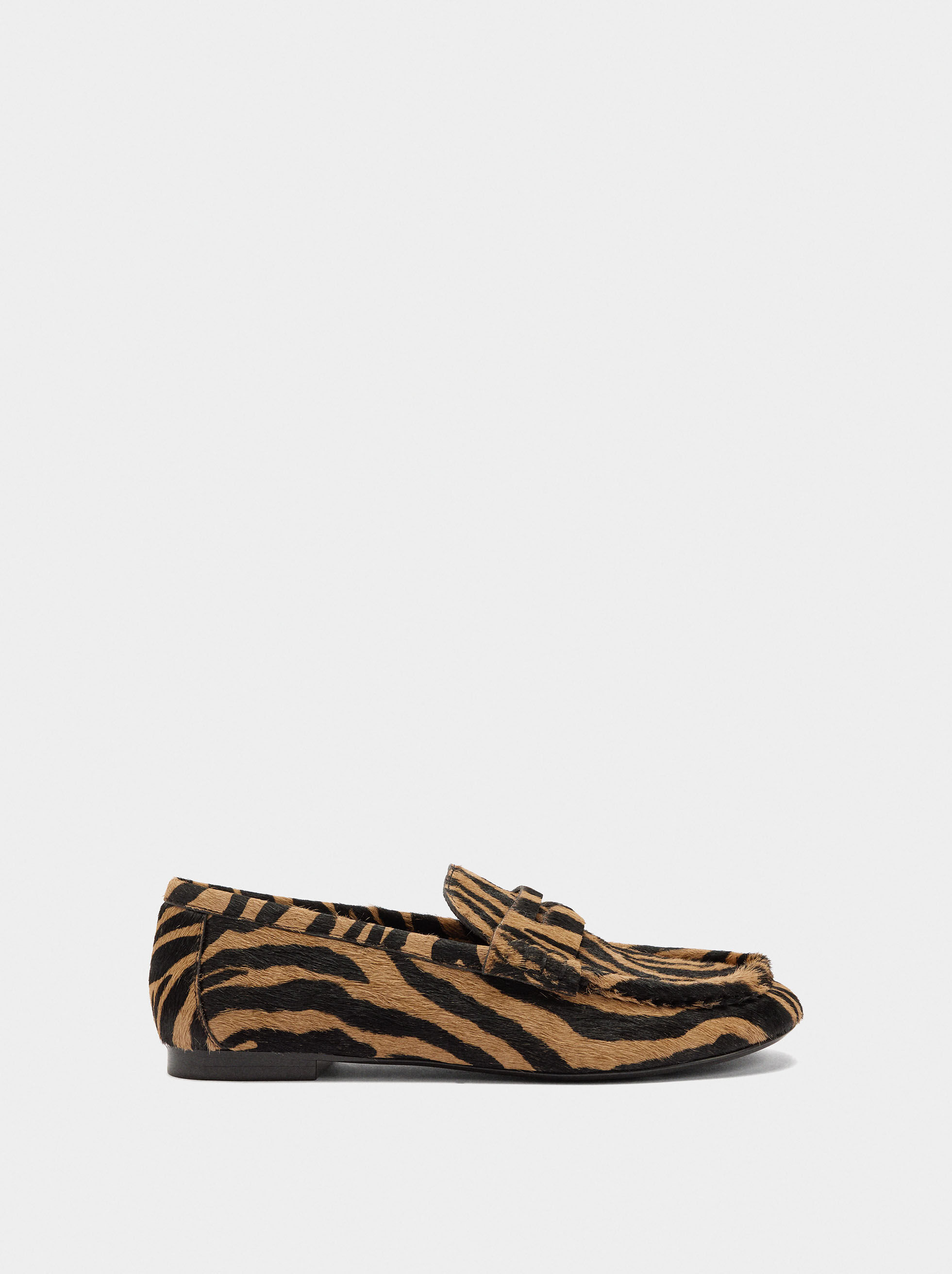 Mocassins de pele estampado animal