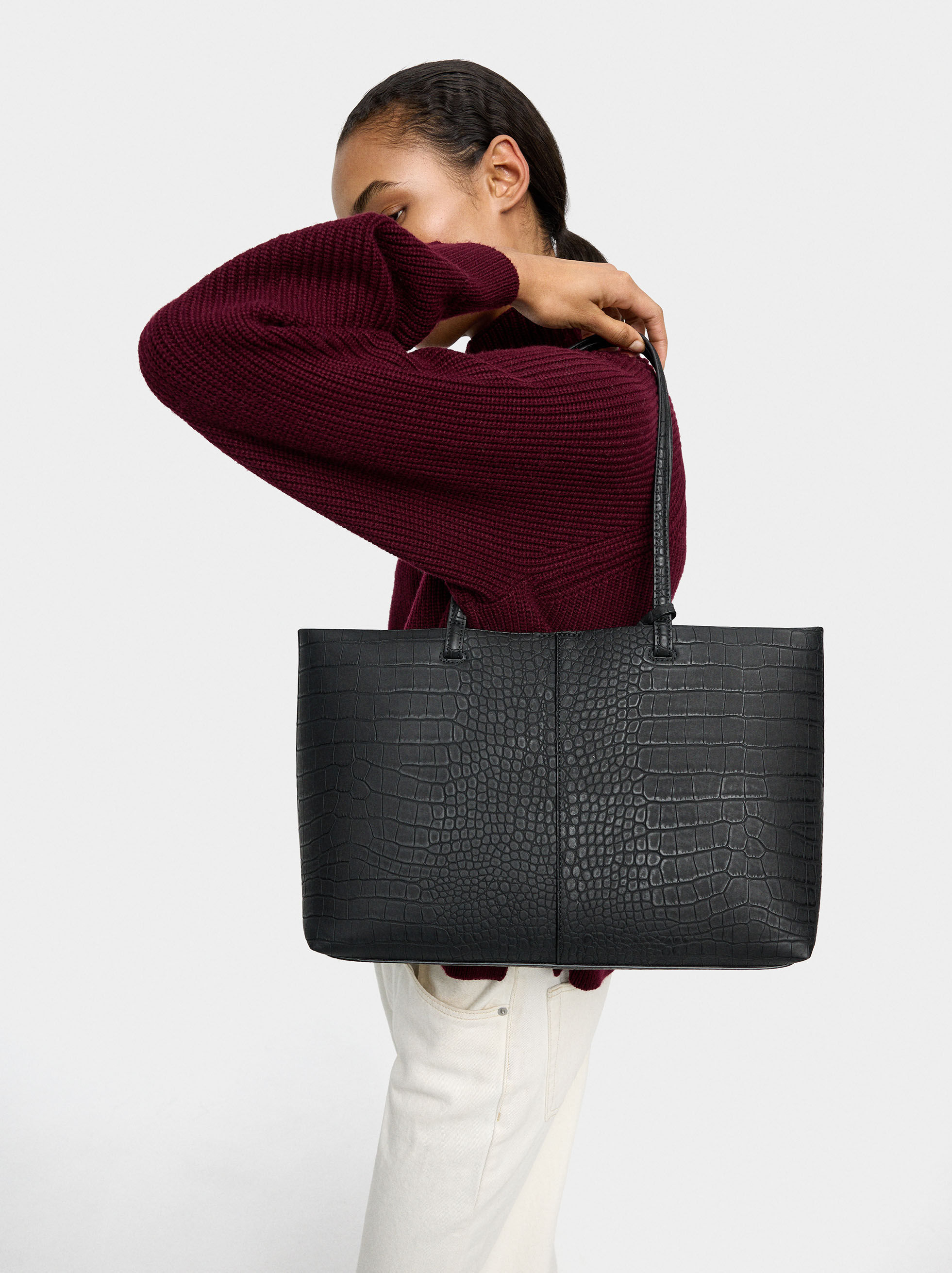 Mala shopper gravado animal com bolsa