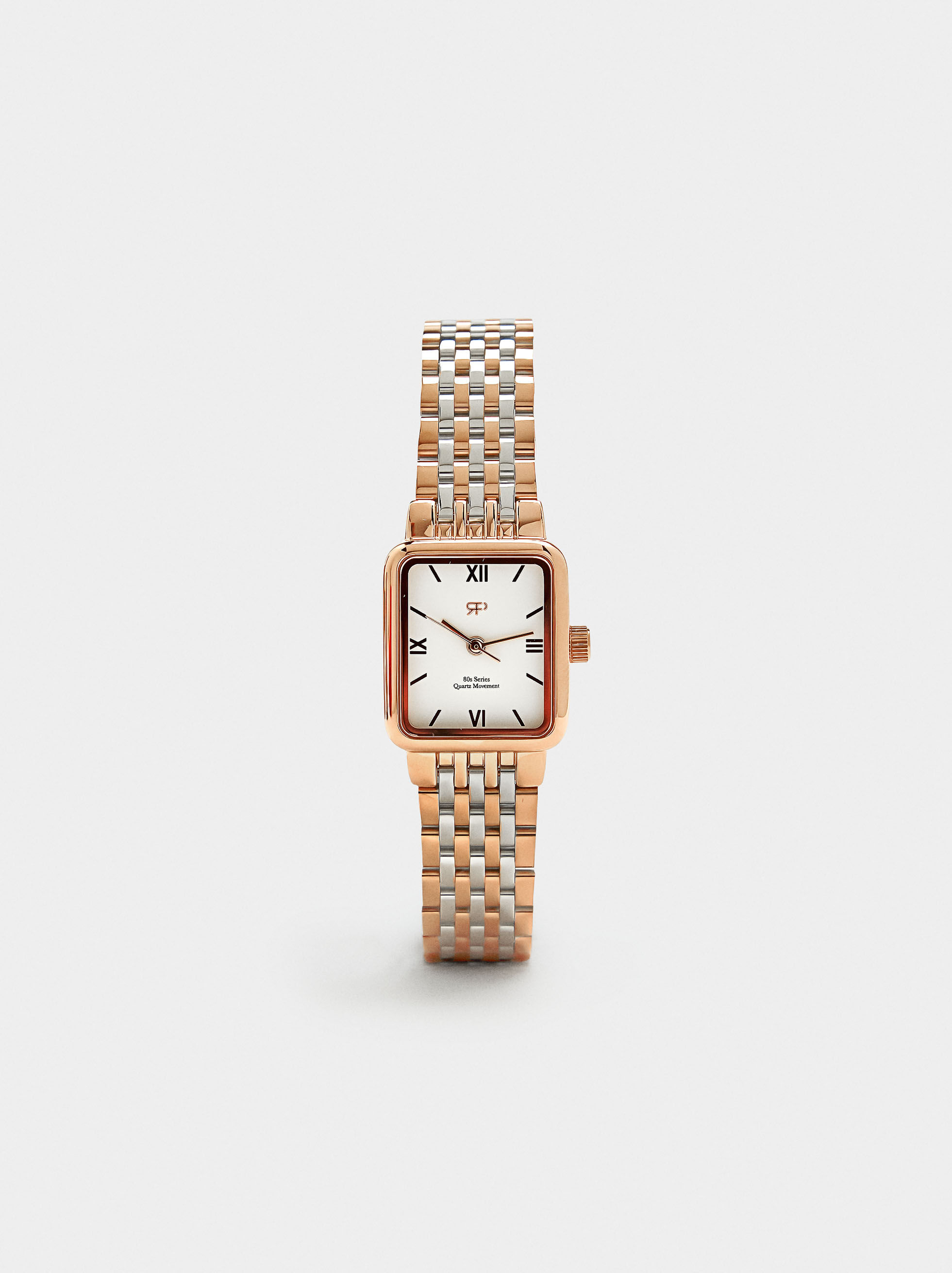 Relógio quadrado bracelete de aço inoxidável