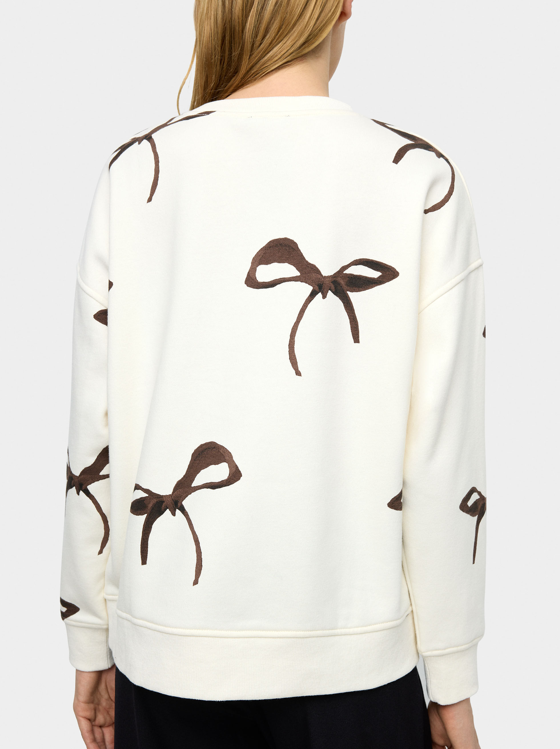 Sweatshirt estampado de laços