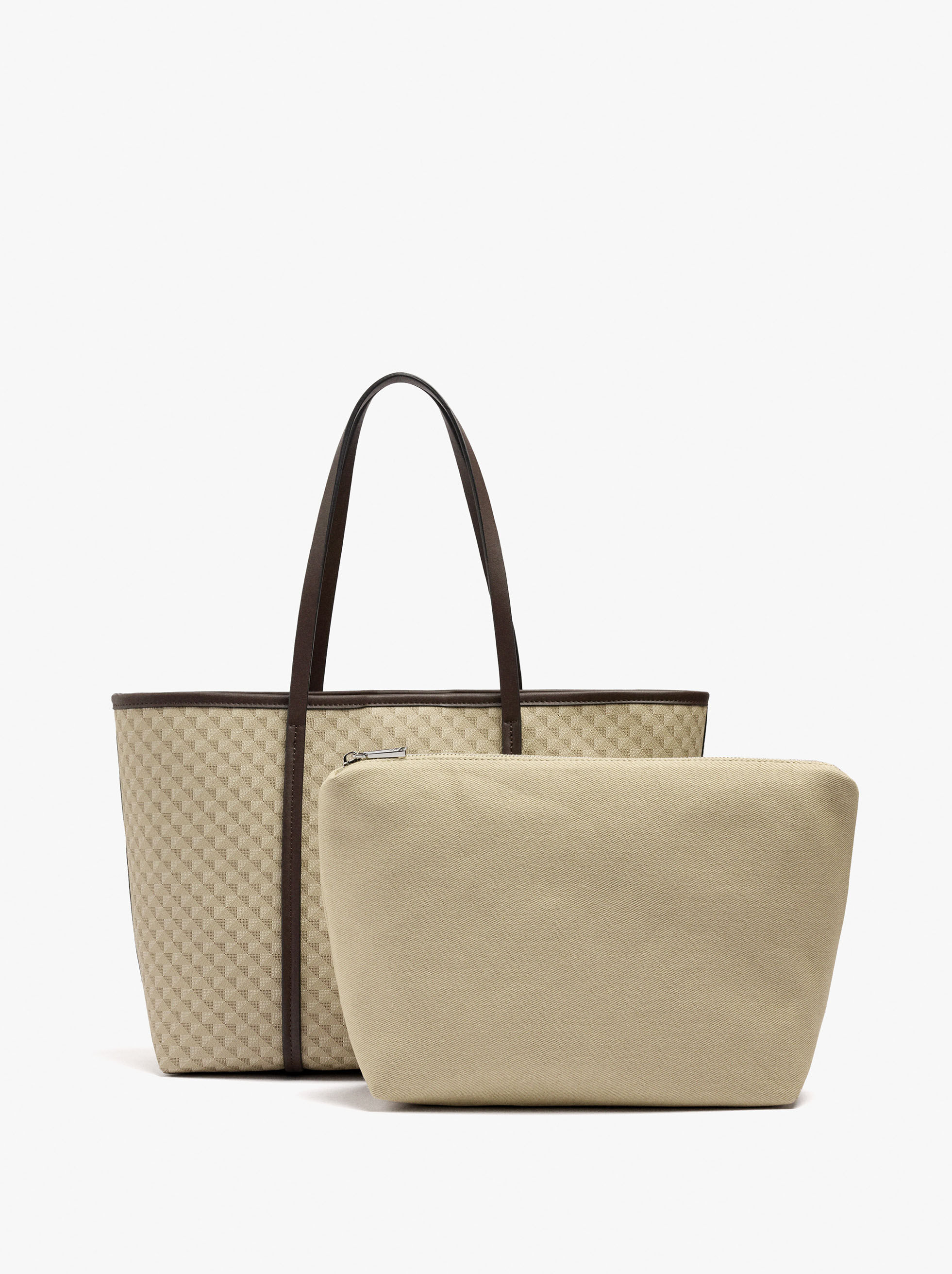 Mala shopper estampada com bolsa removível