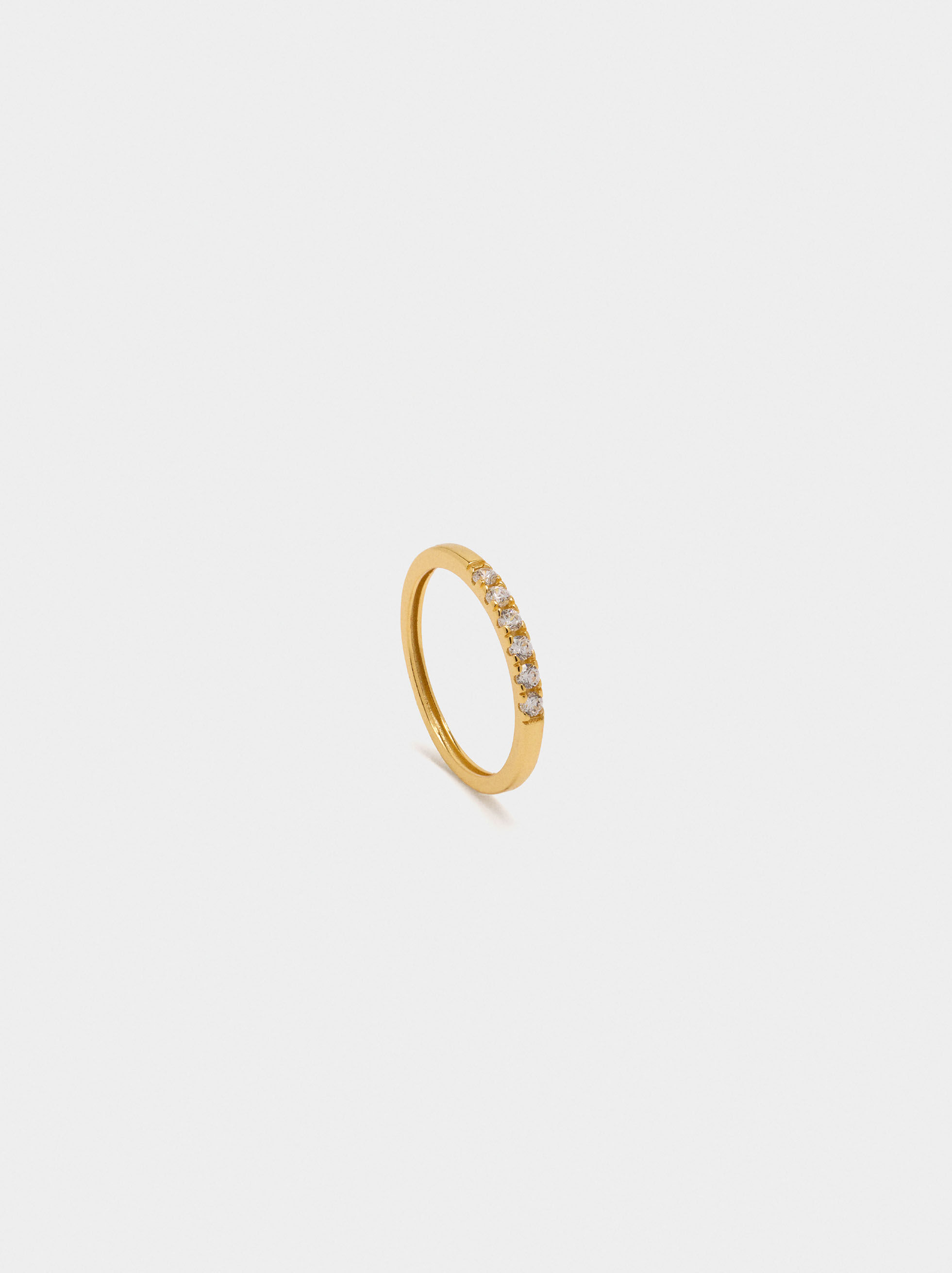 Anel com zirconitas - prata de lei 925