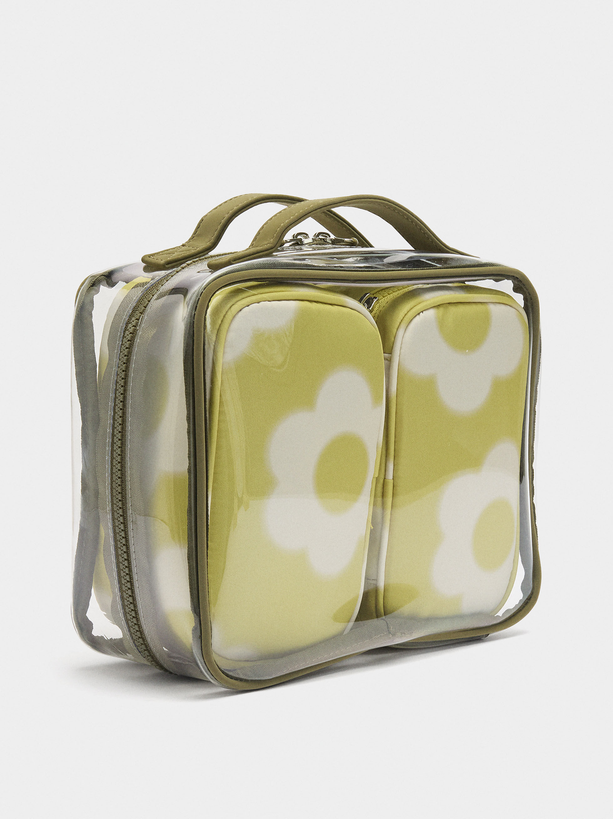 Necessaire de nylon estampado floral