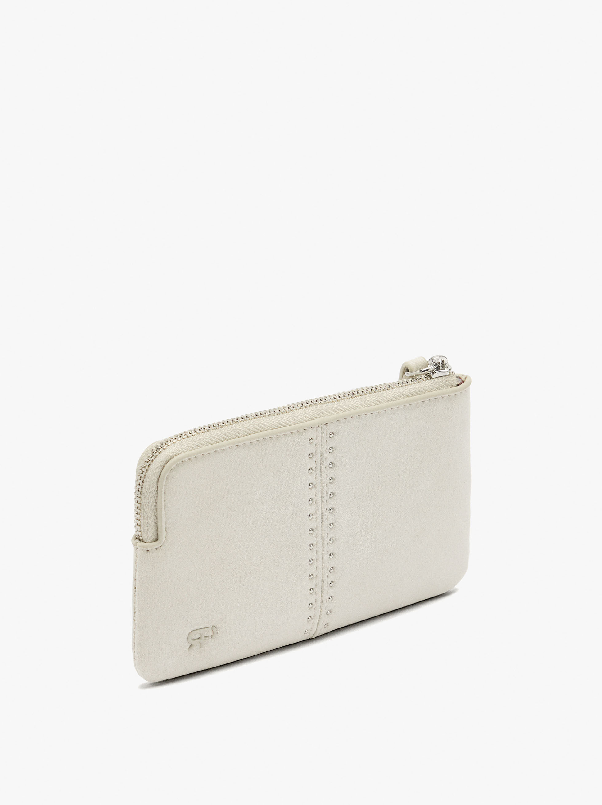 Bolsa para moedas com tachas detalhe coração