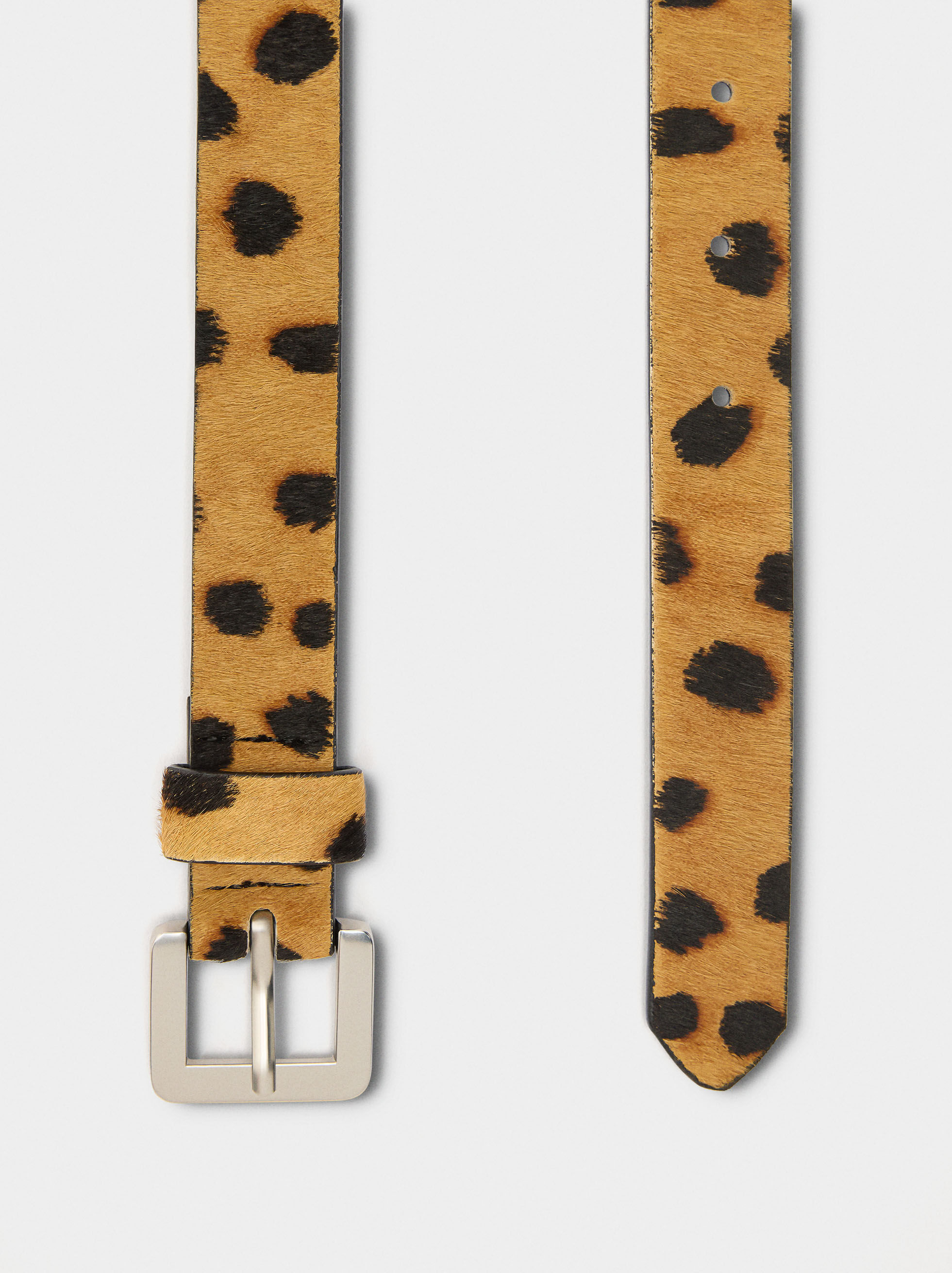 Cinto de pele estampado animal