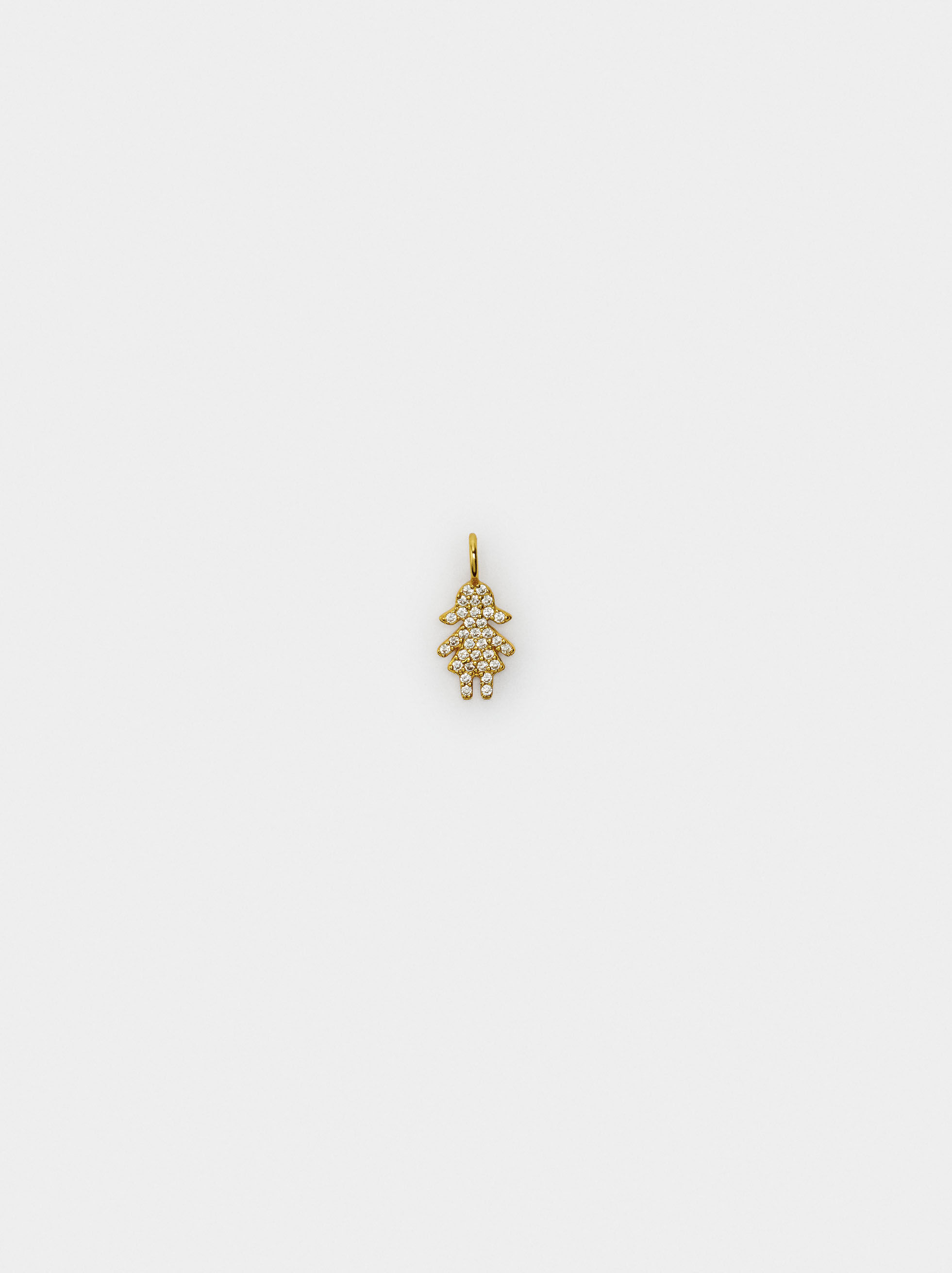 Charm menina com zircónias – prata de lei 925 Charm menina com zircónias - prata de lei 925