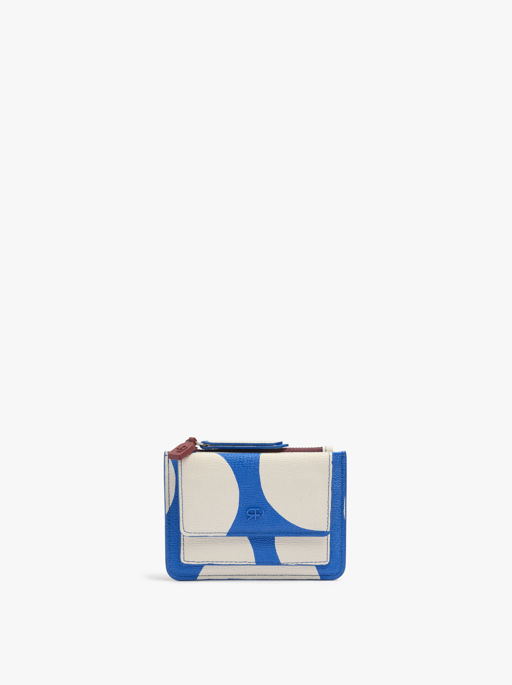 Porta-cartões estampado com textura