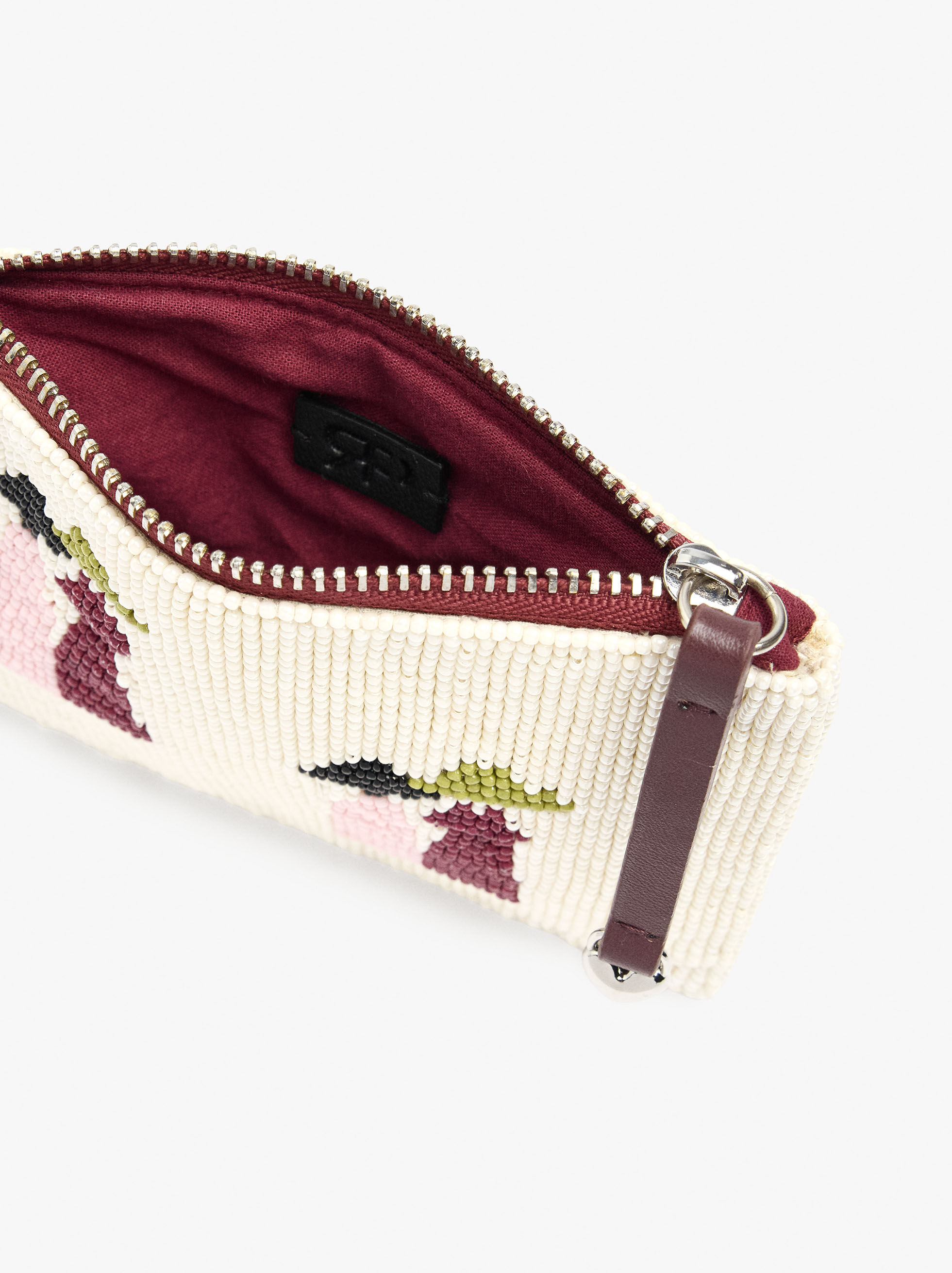 Bolsa para moedas com missangas