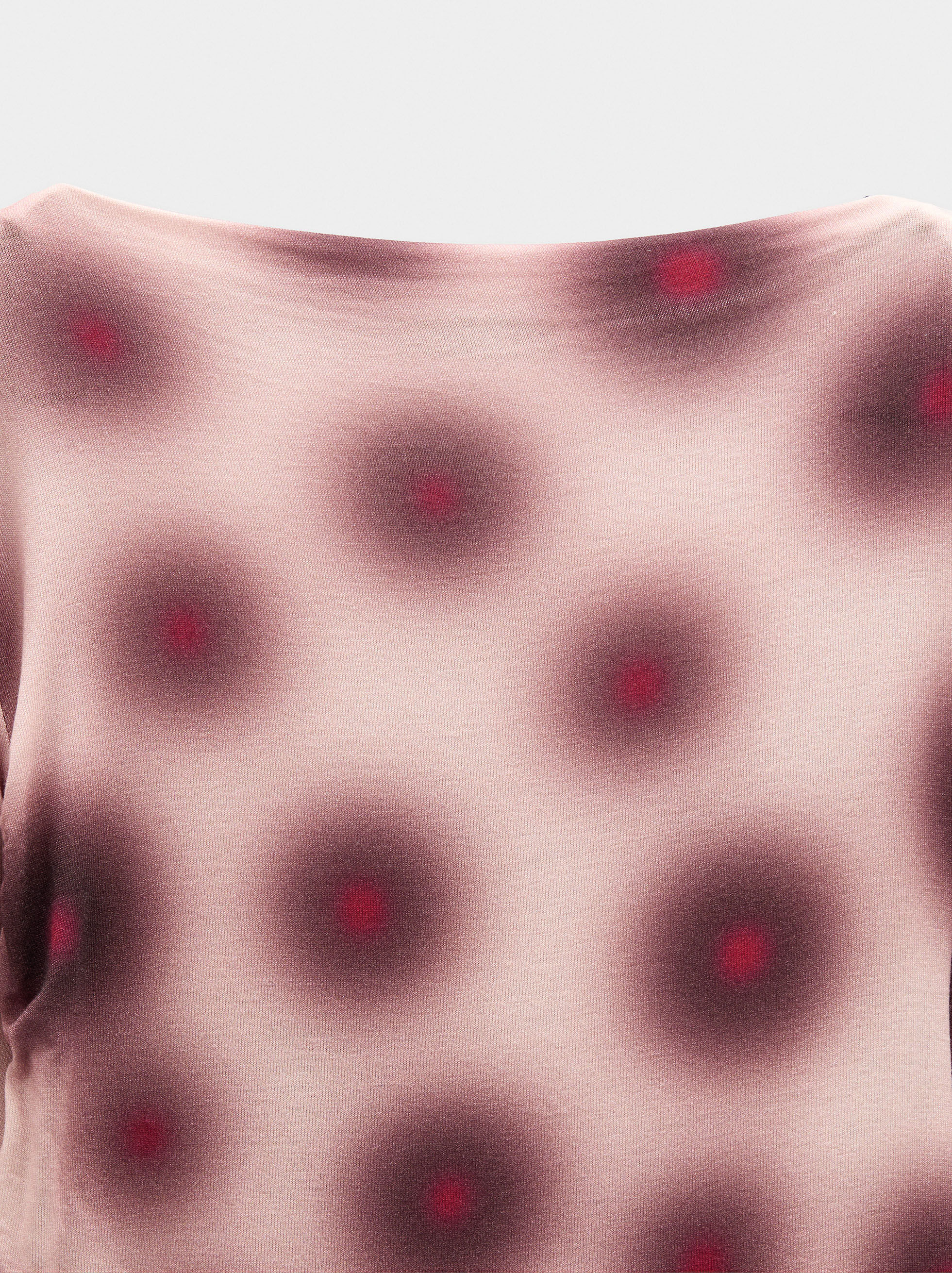 Camisola estampada com drapedado