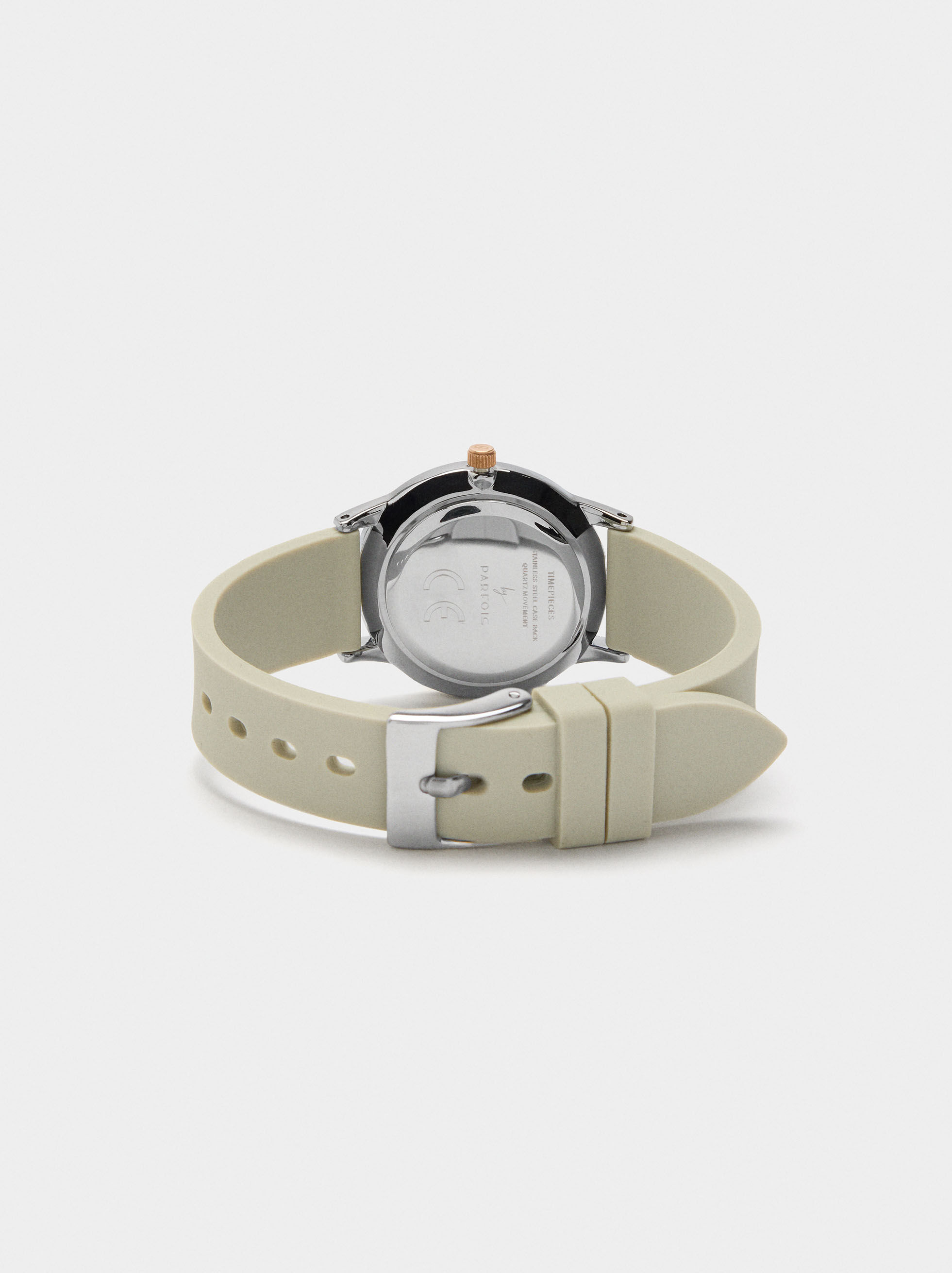 Relógio bicolor pulseira de silicone