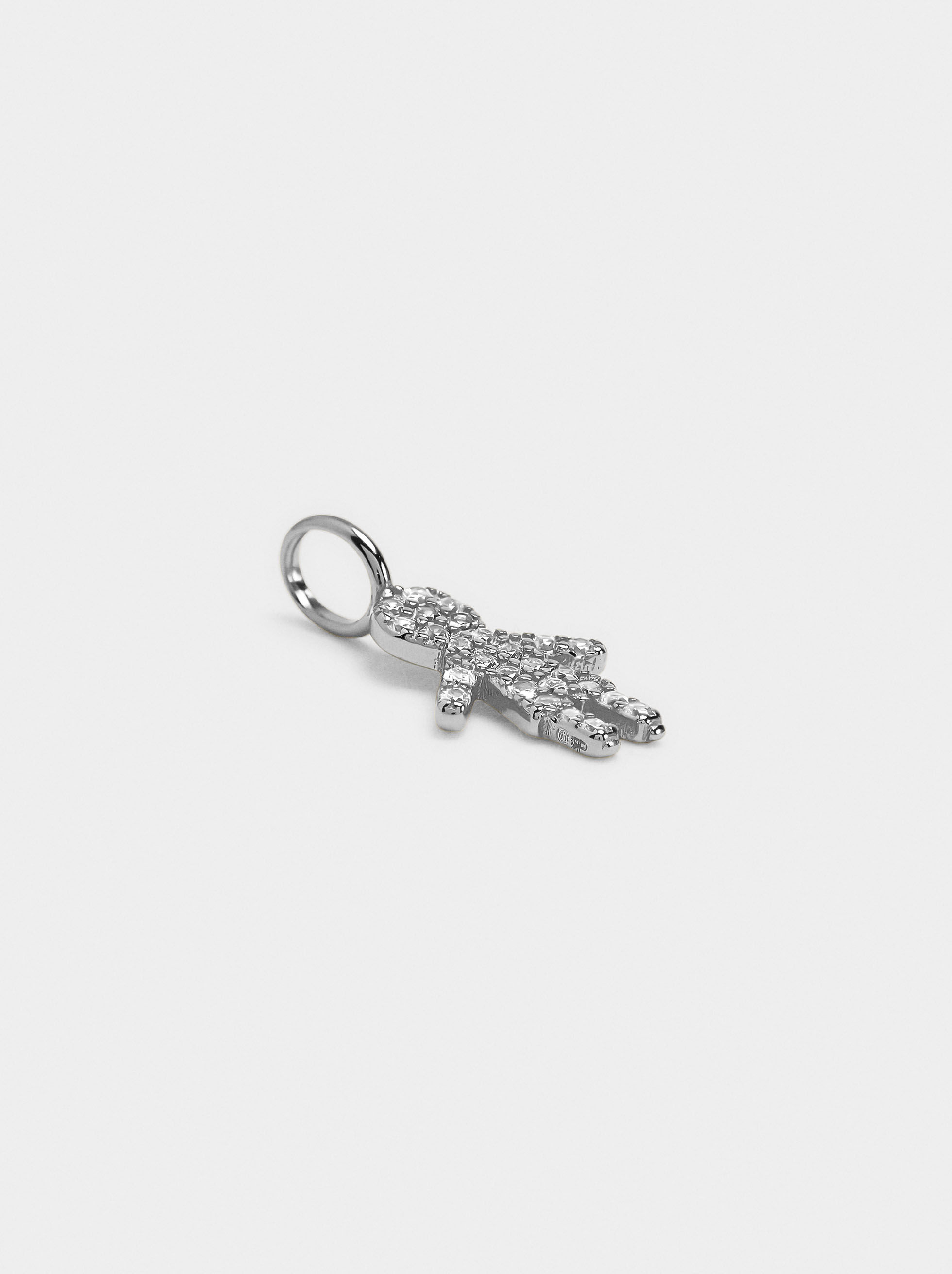 Charm menino com zircónias – prata de lei 925 Charm menino com zircónias - prata de lei 925
