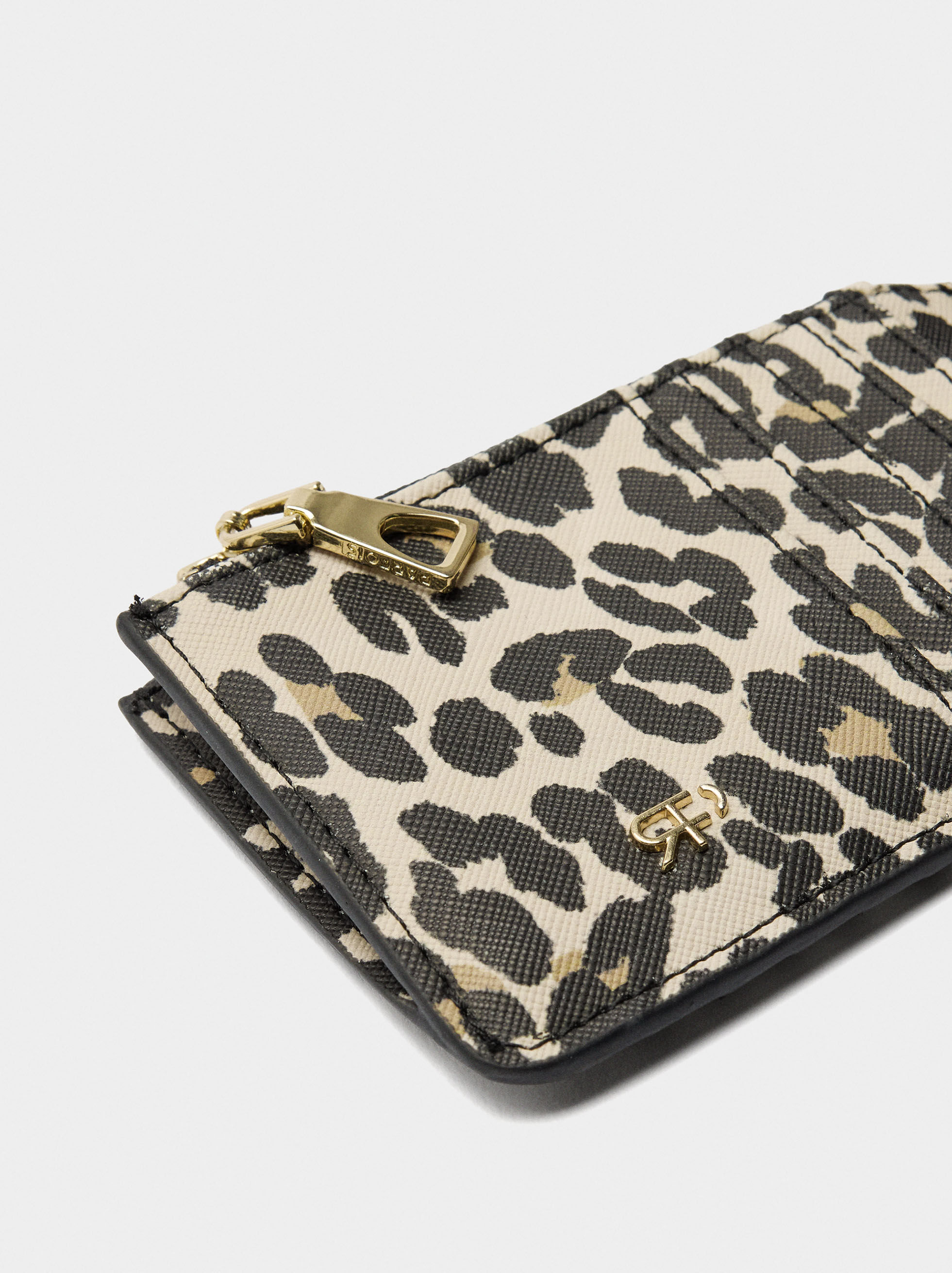 Porta-cartões estampado animal