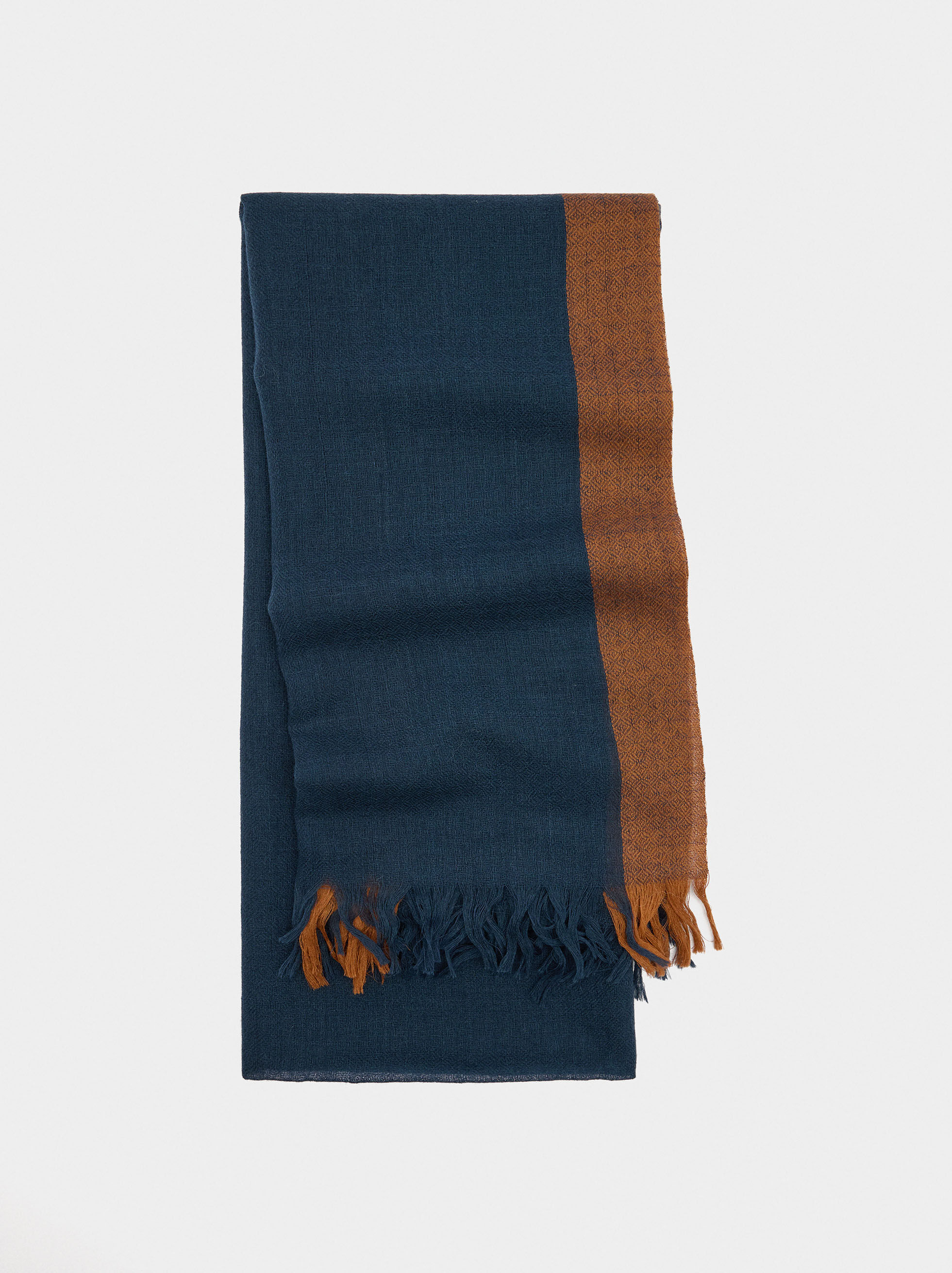 Pashmina com riscas 100% lã