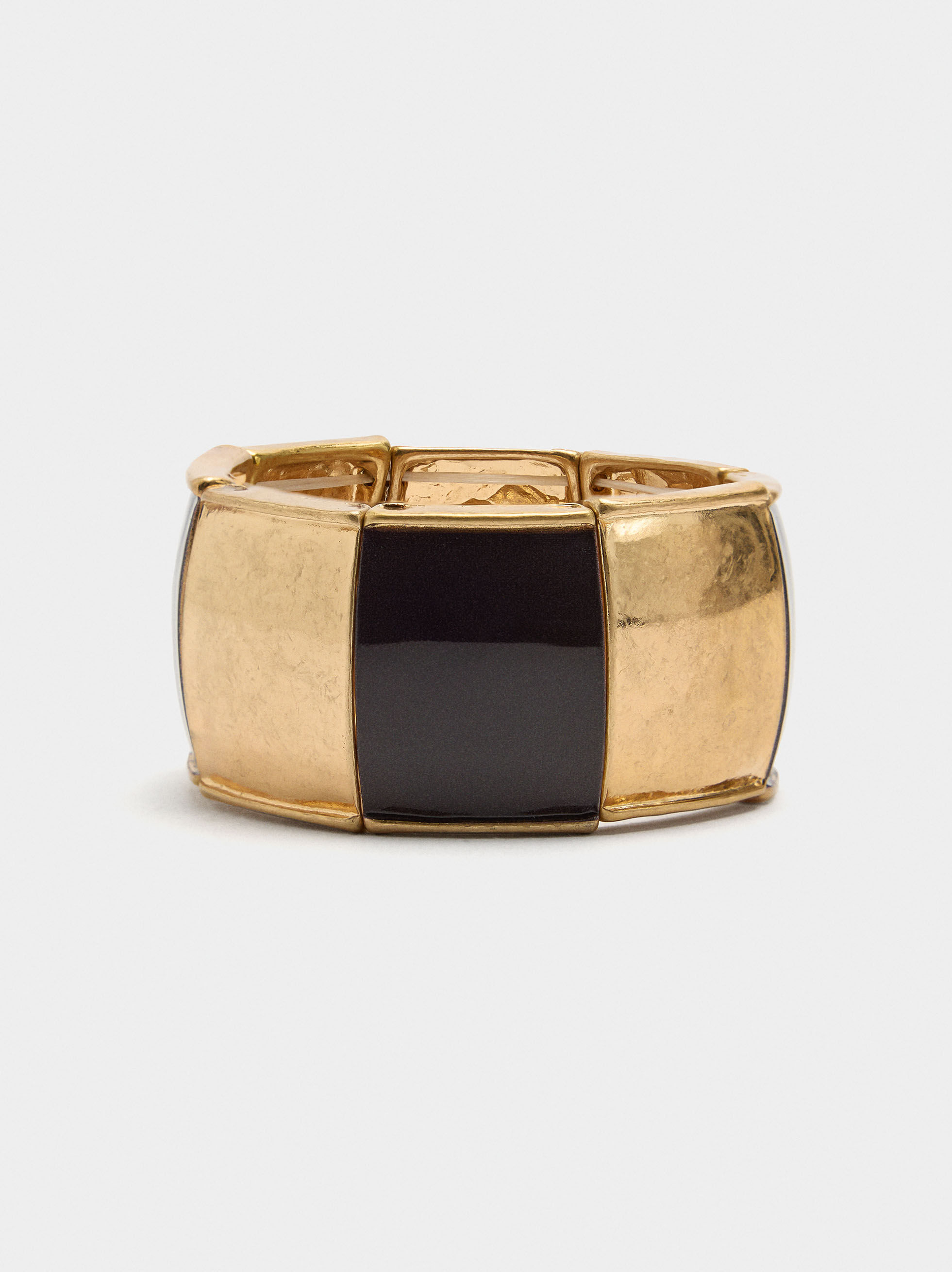 Pulseira elástica retângulos com esmalte