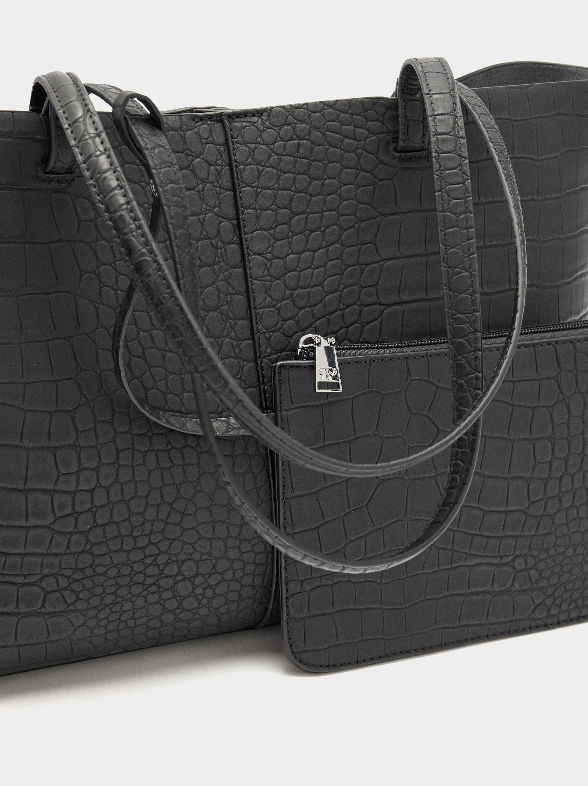 Mala shopper gravado animal com bolsa