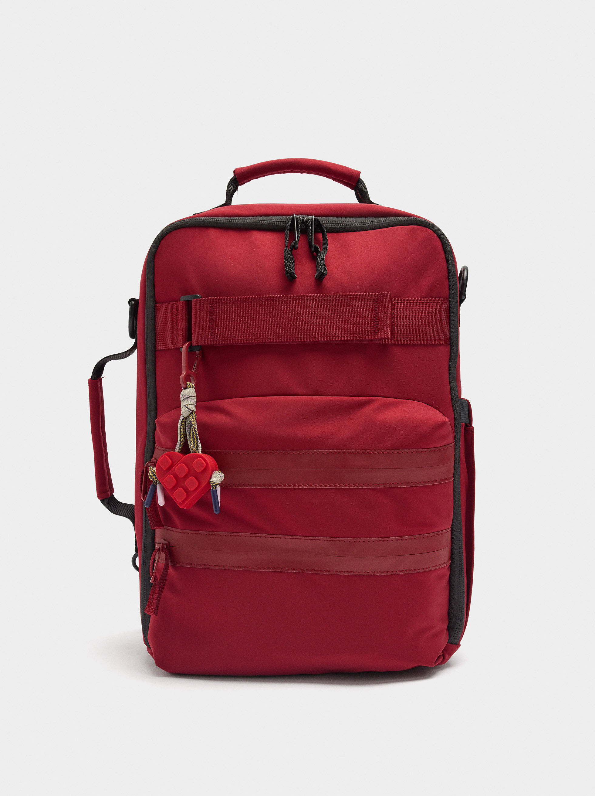 Mochila de cabine de nylon penduro coração