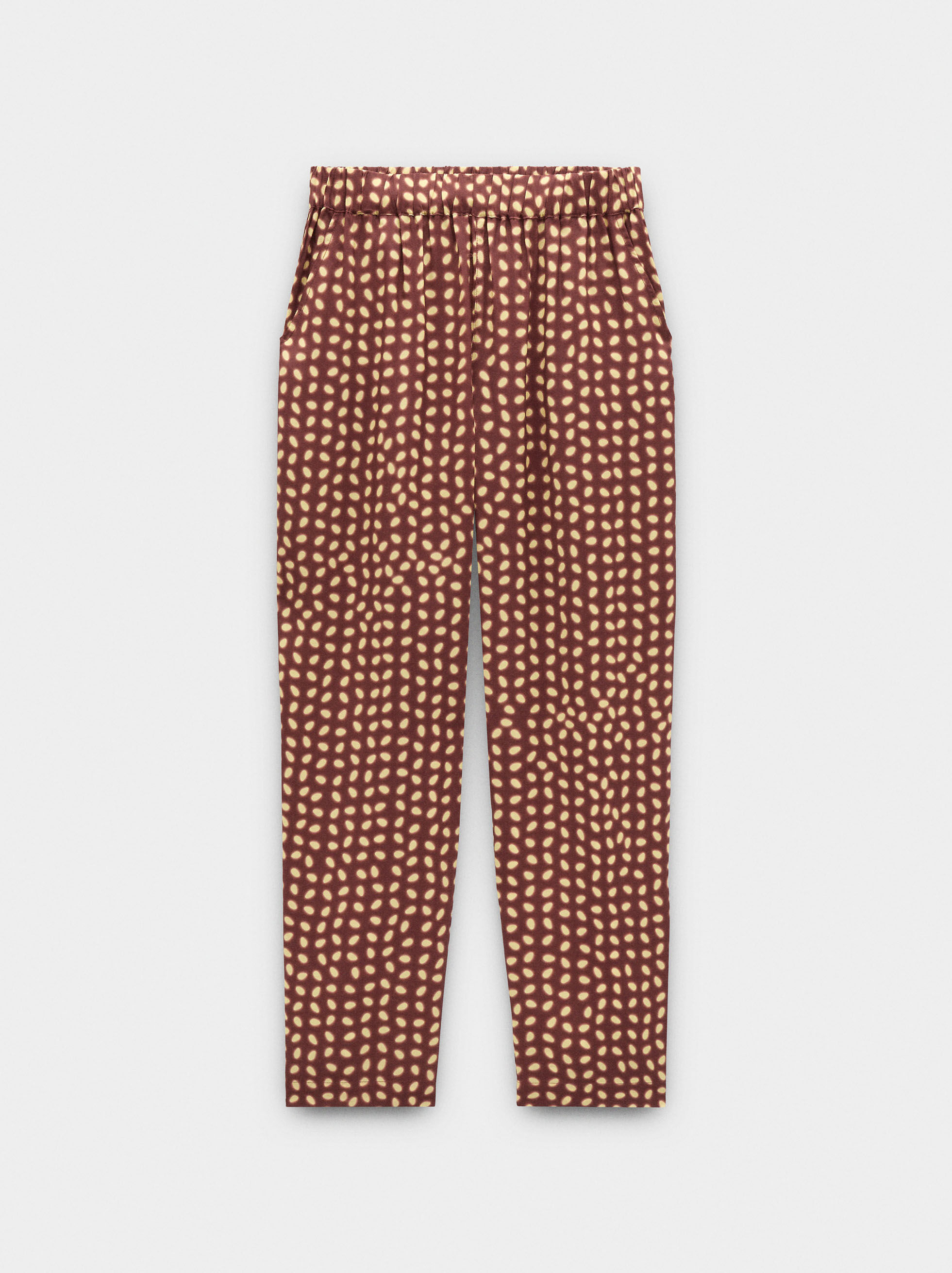 Calças fluidas estampadas