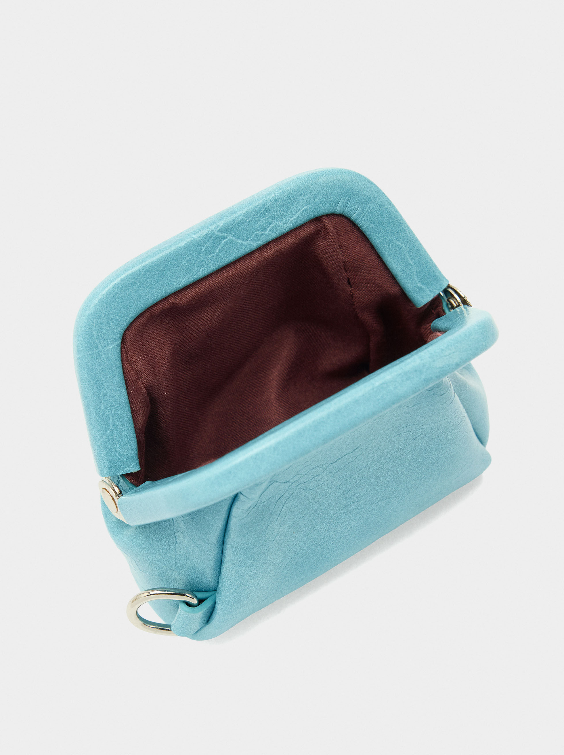 Bolsa para moedas efeito craquelê