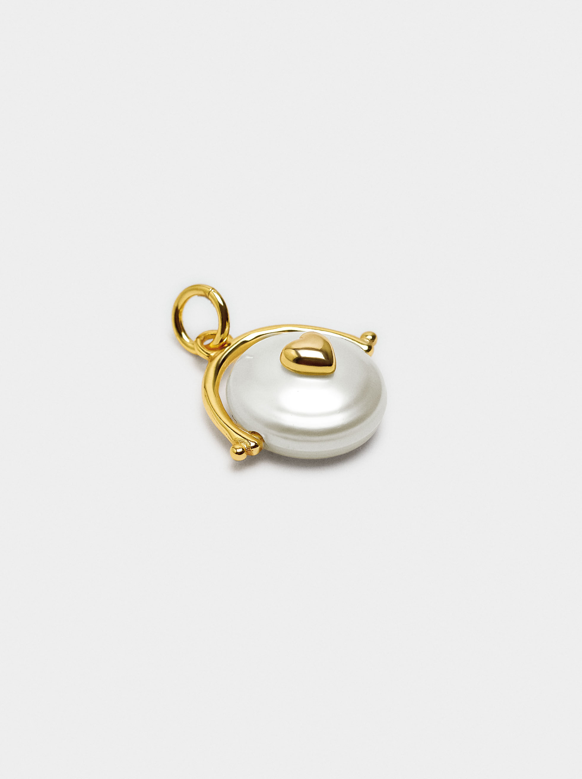 Charm pérola de água doce - prata de lei 925