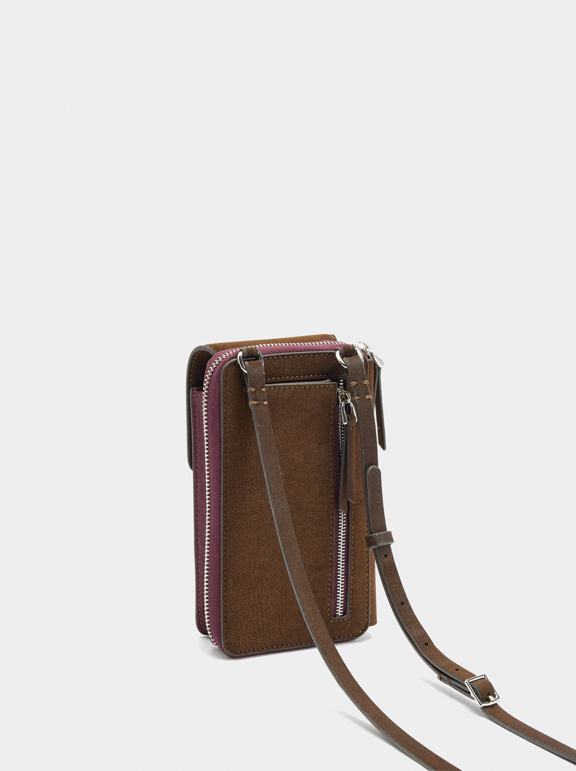 Bolsa para telemóvel efeito pele