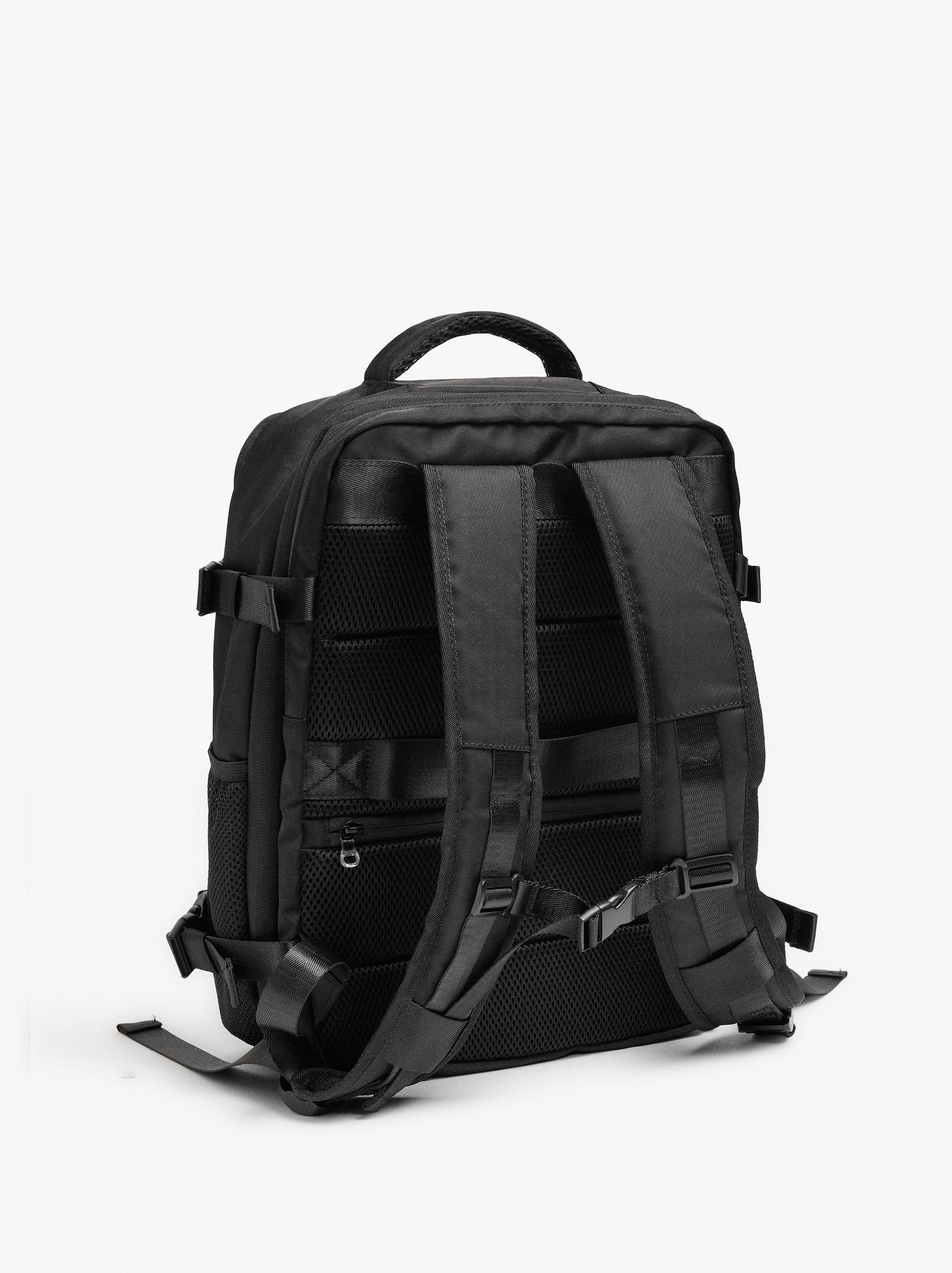 Mochila de cabine nylon extensível com porta-garrafa
