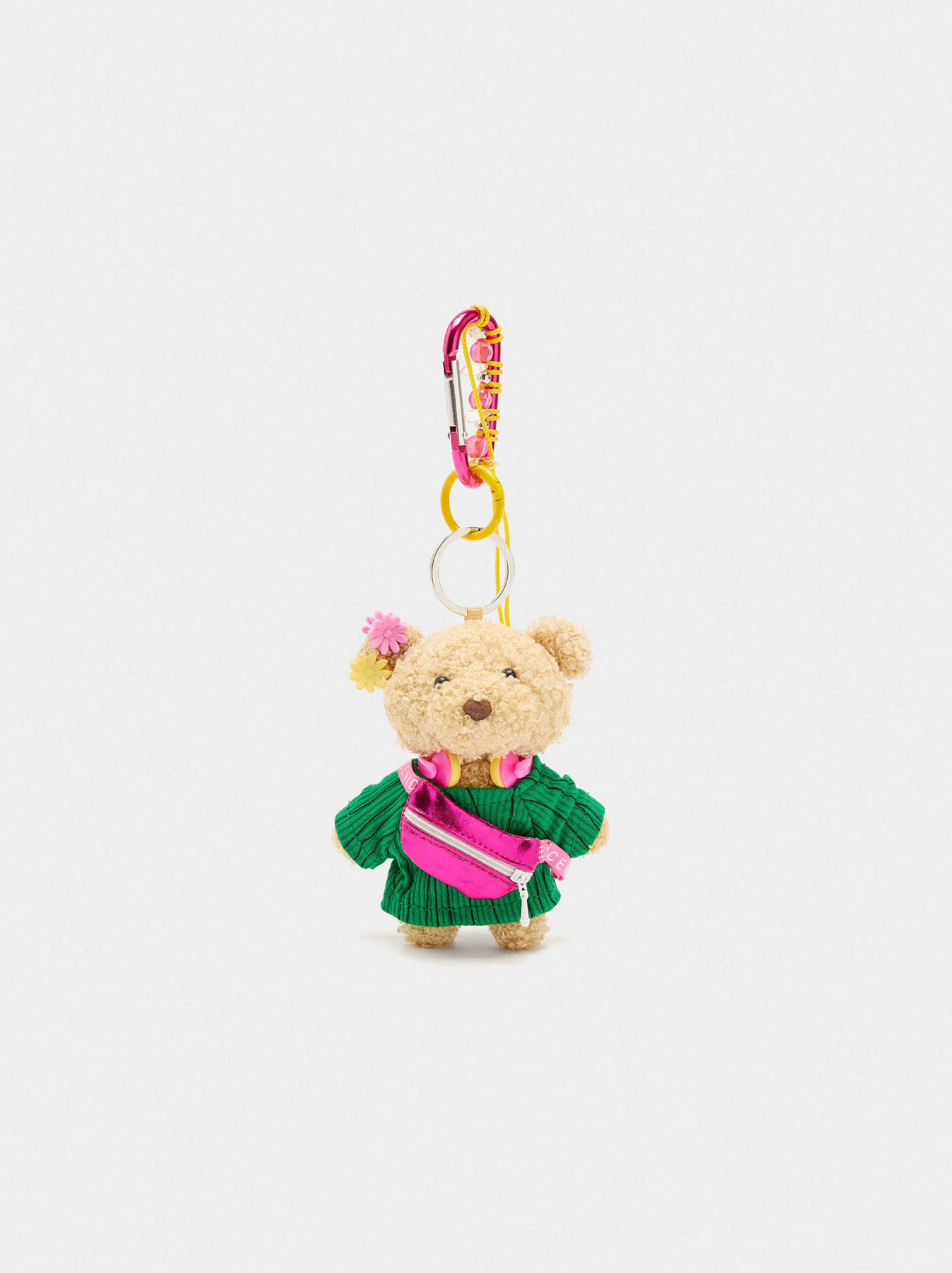 Porta-chaves charm ursa auriculares