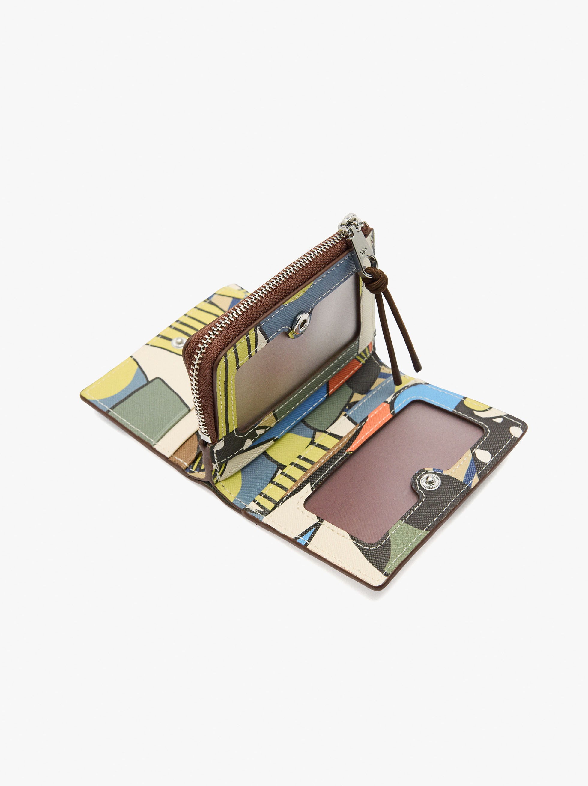 Porta-moedas estampado com textura